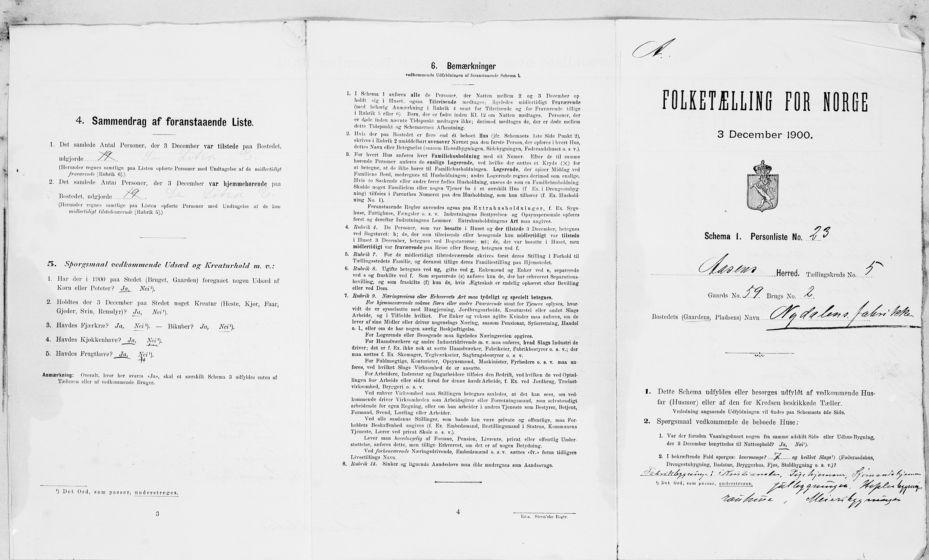 SAT, Folketelling 1900 for 1716 Åsen herred, 1900, s. 604