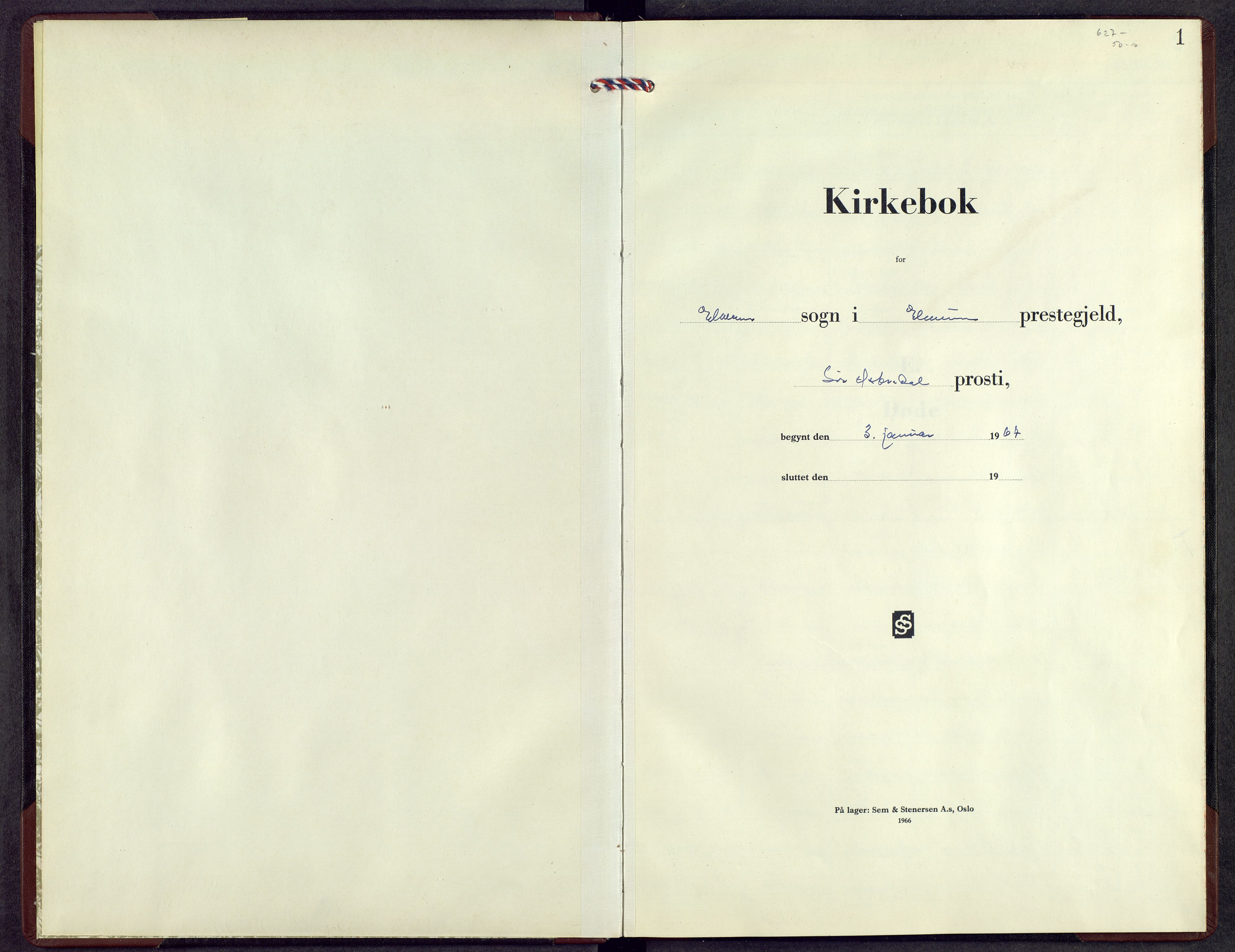 Elverum prestekontor, AV/SAH-PREST-044/H/Ha/Hab/L0030: Klokkerbok nr. 30, 1967-1970, s. 1