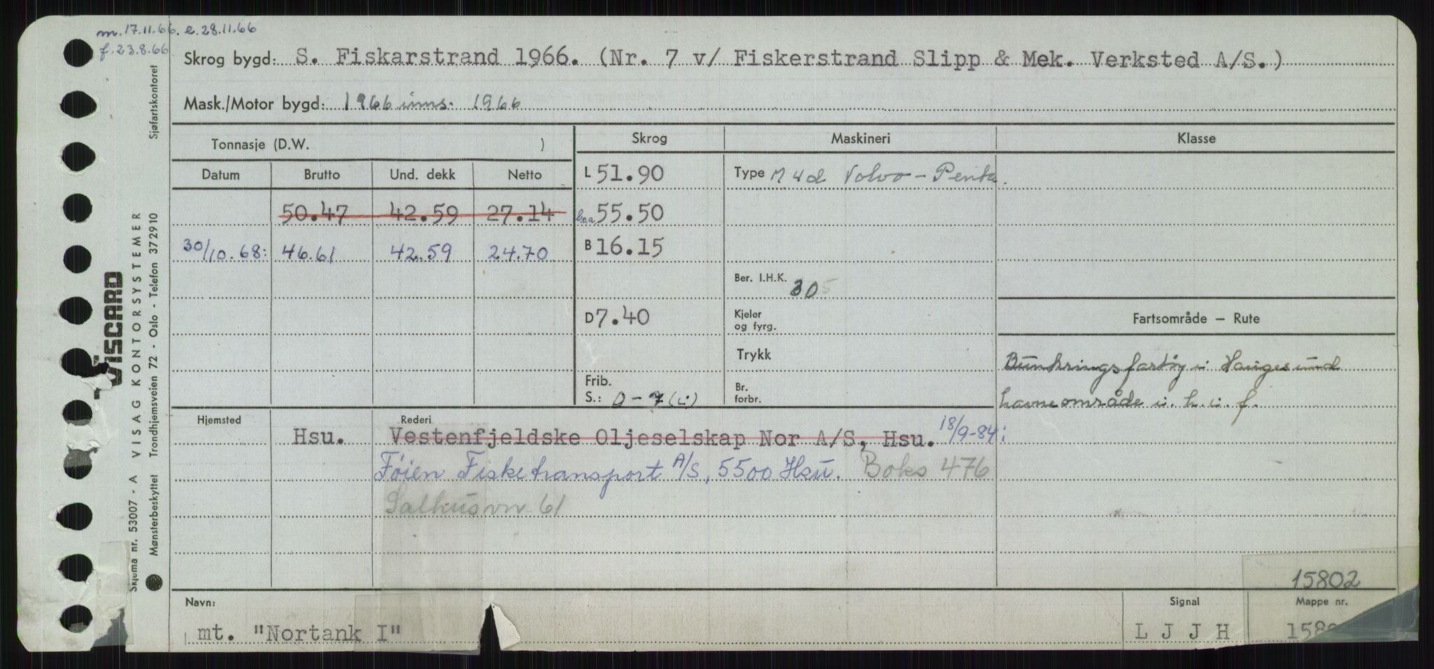 Sjøfartsdirektoratet med forløpere, Skipsmålingen, RA/S-1627/H/Ha/L0004/0001: Fartøy, Mas-R / Fartøy, Mas-Odd, s. 833