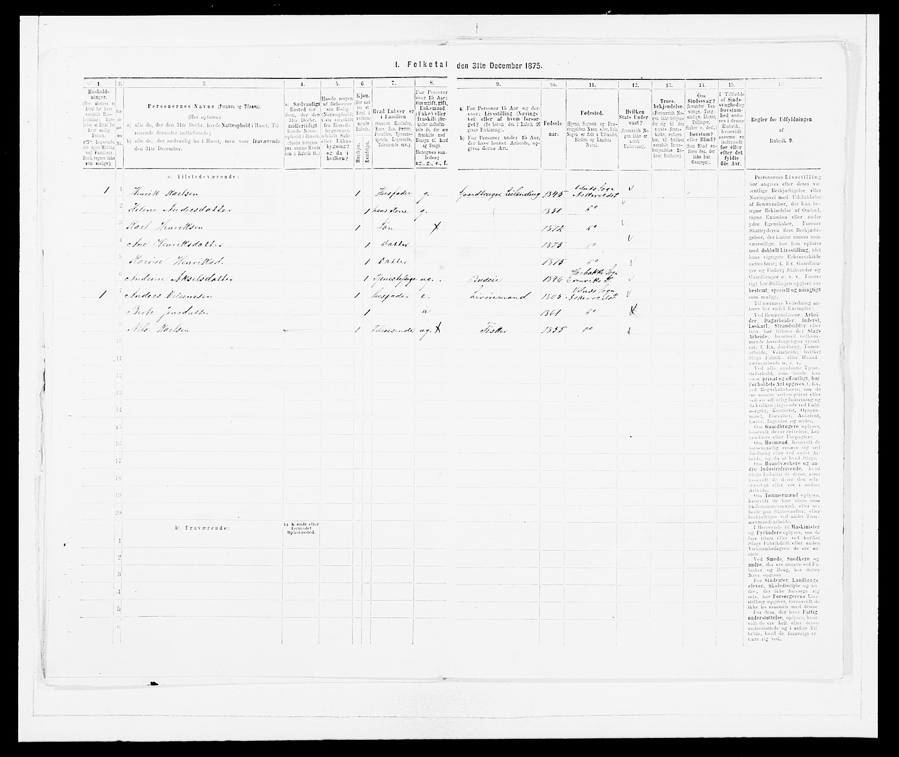 SAB, Folketelling 1875 for 1428P Askvoll prestegjeld, 1875, s. 912