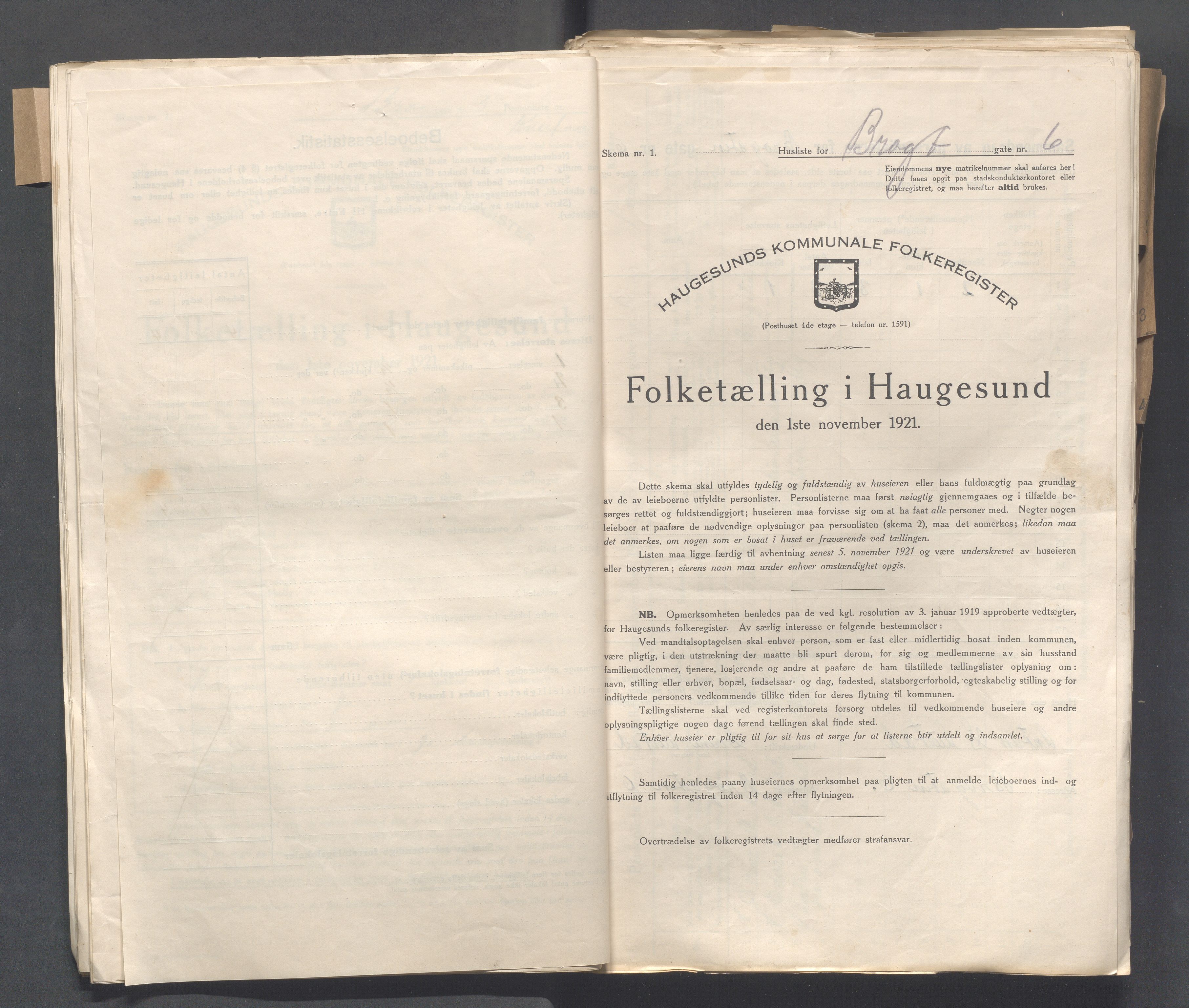 IKAR, Kommunal folketelling 1.11.1921 for Haugesund, 1921, s. 5904