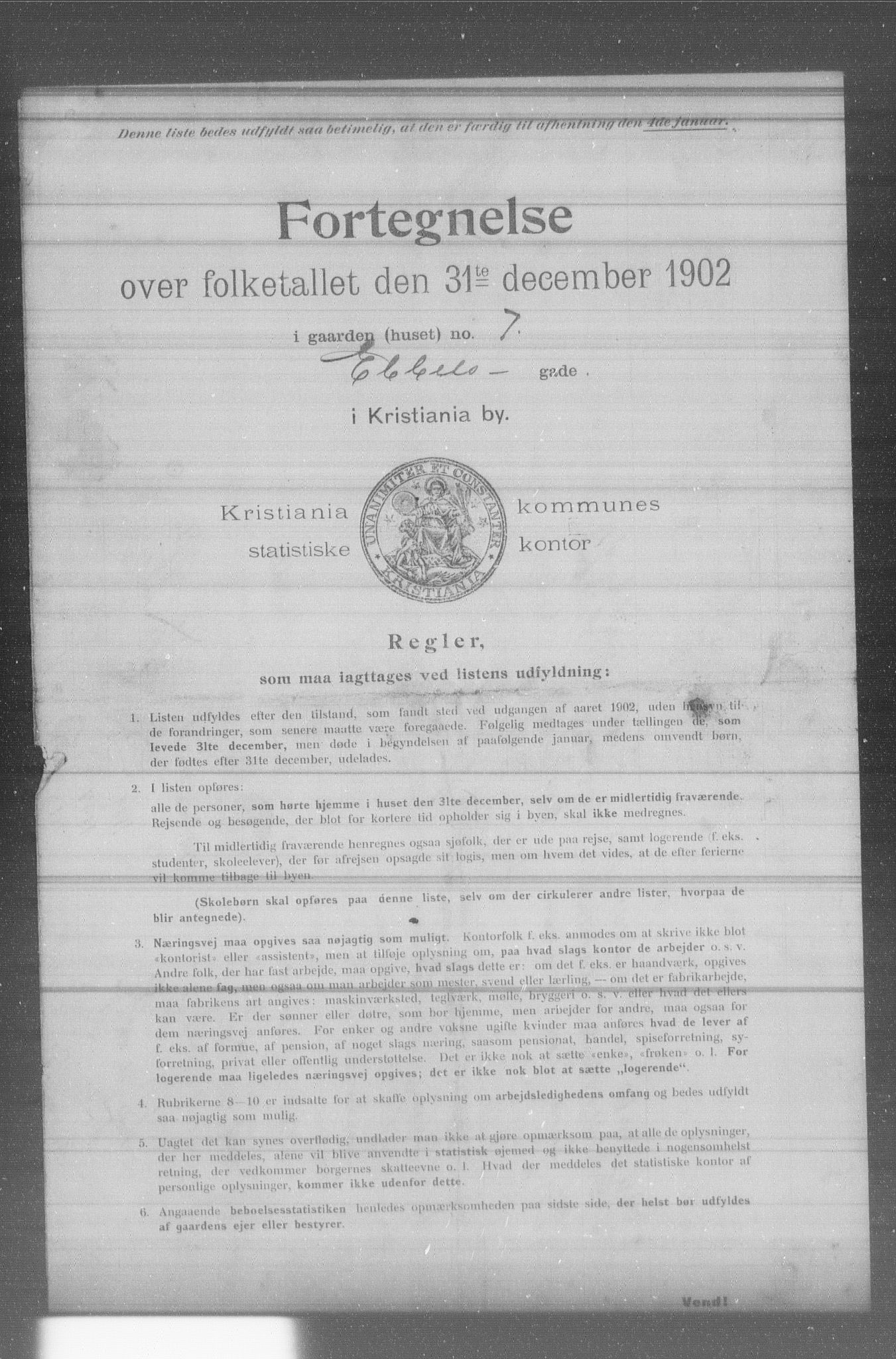 OBA, Kommunal folketelling 31.12.1902 for Kristiania kjøpstad, 1902, s. 3476