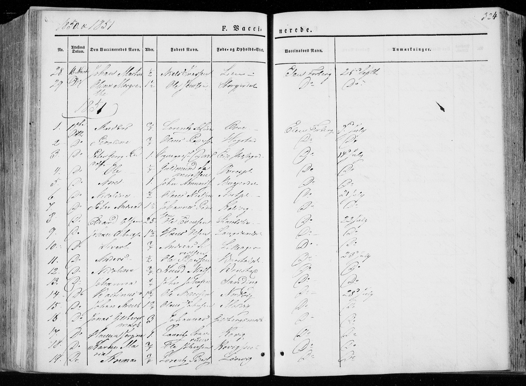 Ministerialprotokoller, klokkerbøker og fødselsregistre - Nord-Trøndelag, SAT/A-1458/722/L0218: Ministerialbok nr. 722A05, 1843-1868, s. 324