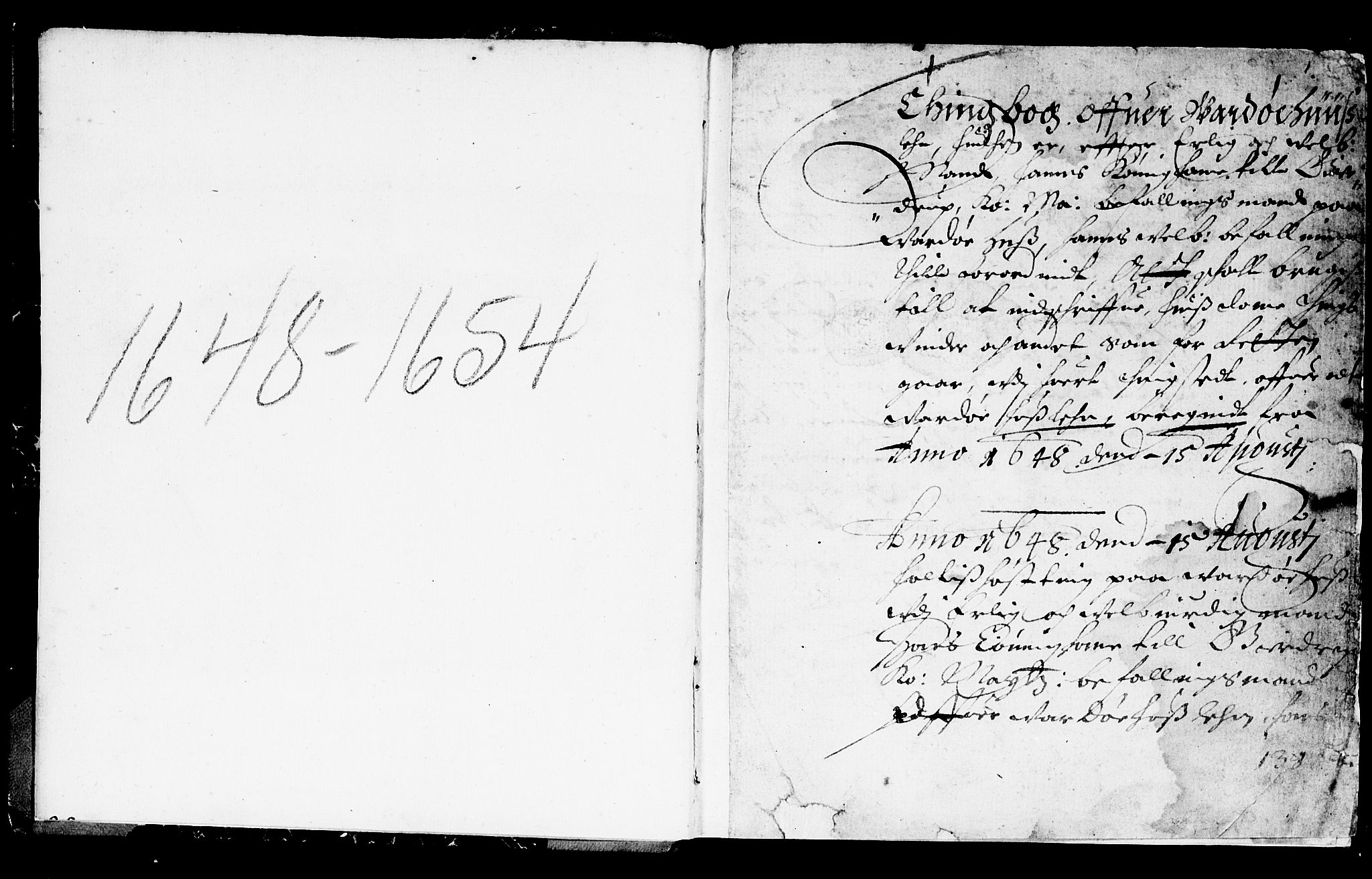 Finnmark sorenskriveri, SATØ/S-0053/F/Fa/L0008: Justisprotokoller, 1648-1654, s. 0b-1a