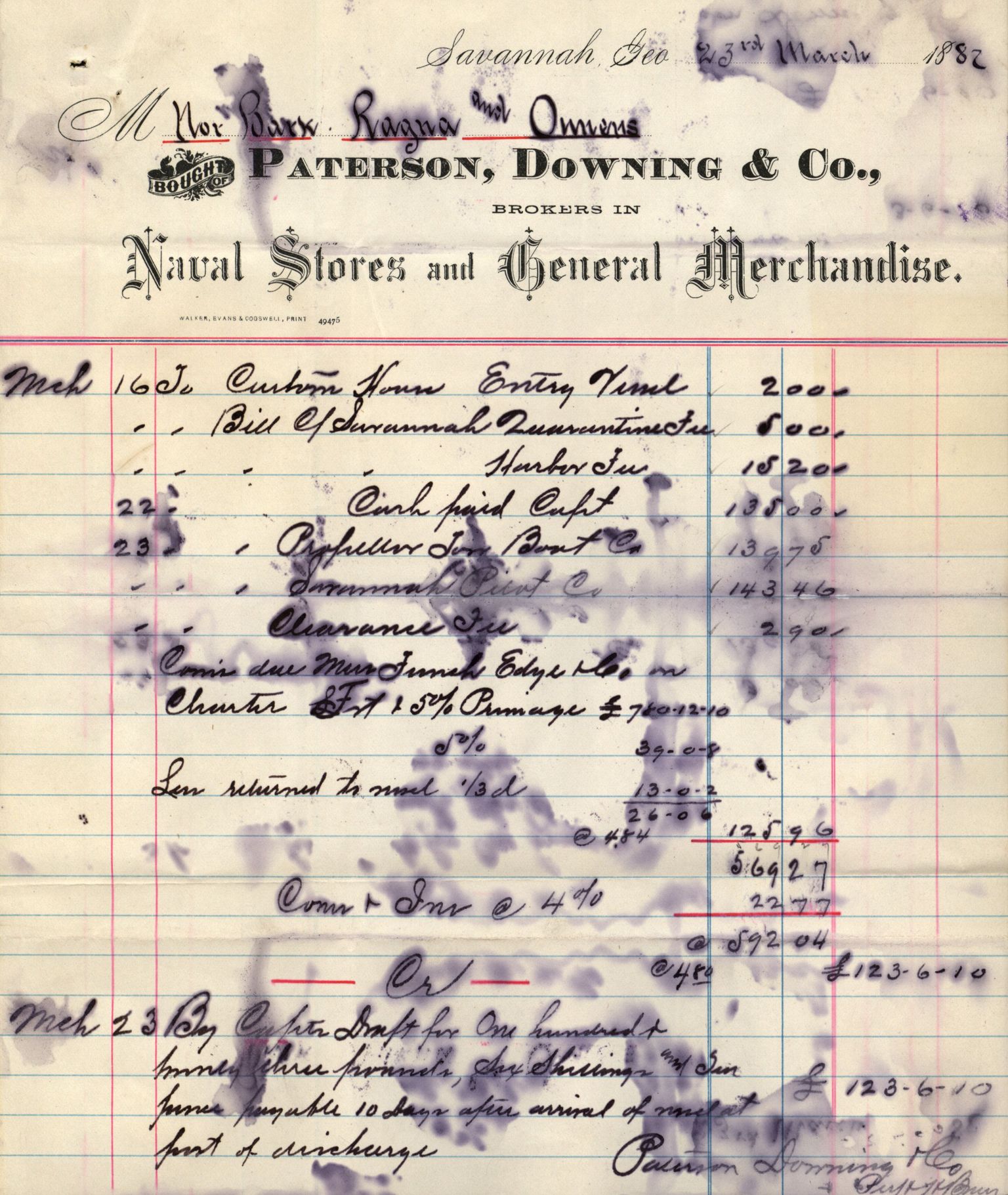 Pa 63 - Østlandske skibsassuranceforening, VEMU/A-1079/G/Ga/L0021/0002: Havaridokumenter / Isbaaden, Ragna, Sylphiden, Nyassa, 1887, s. 31