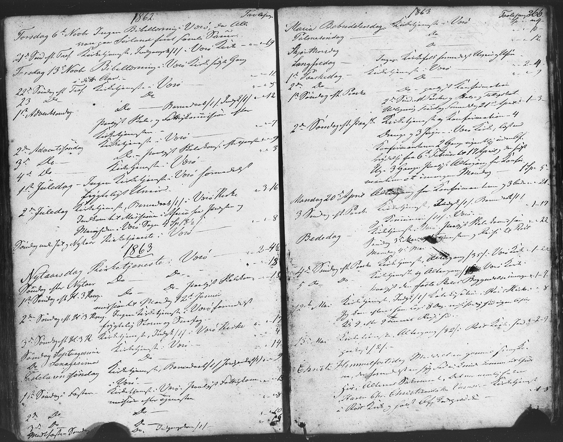 Ministerialprotokoller, klokkerbøker og fødselsregistre - Nordland, AV/SAT-A-1459/807/L0121: Ministerialbok nr. 807A04, 1846-1879, s. 266