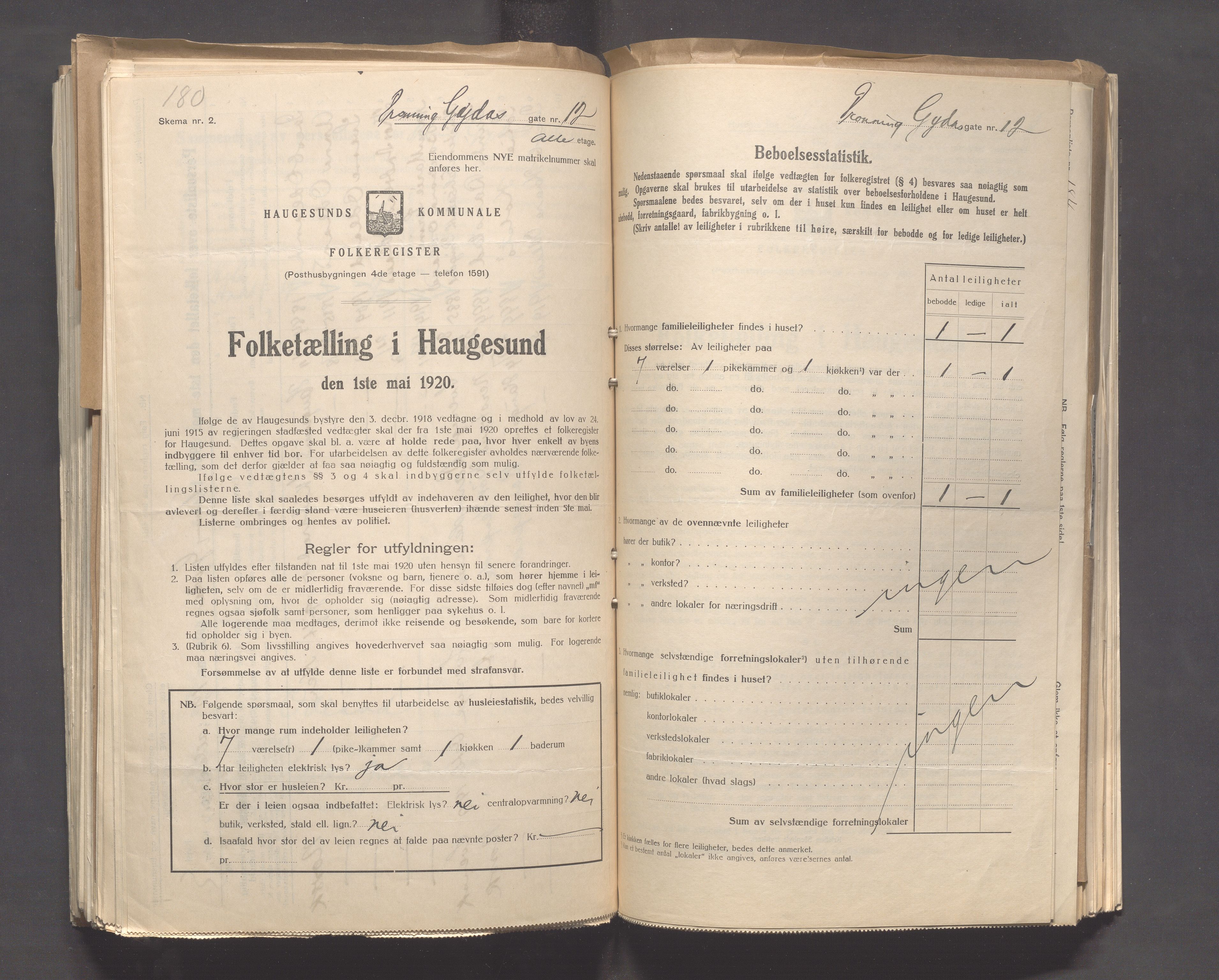 IKAR, Kommunal folketelling 1.5.1920 for Haugesund, 1920, s. 644