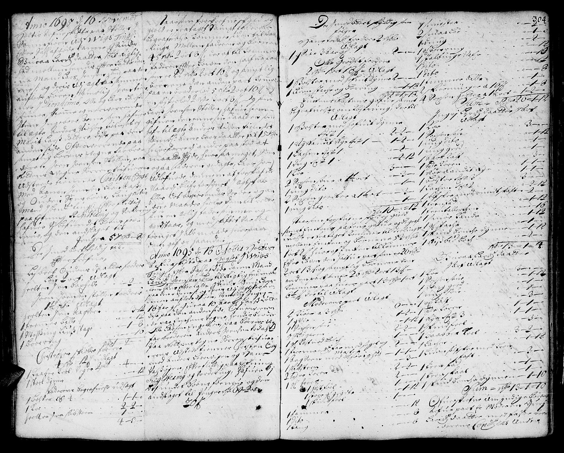 Nordmøre sorenskriveri, AV/SAT-A-4132/1/3/3A/L0004: Skifteprotokoll nr. 4, 1688-1696, s. 303b-304a