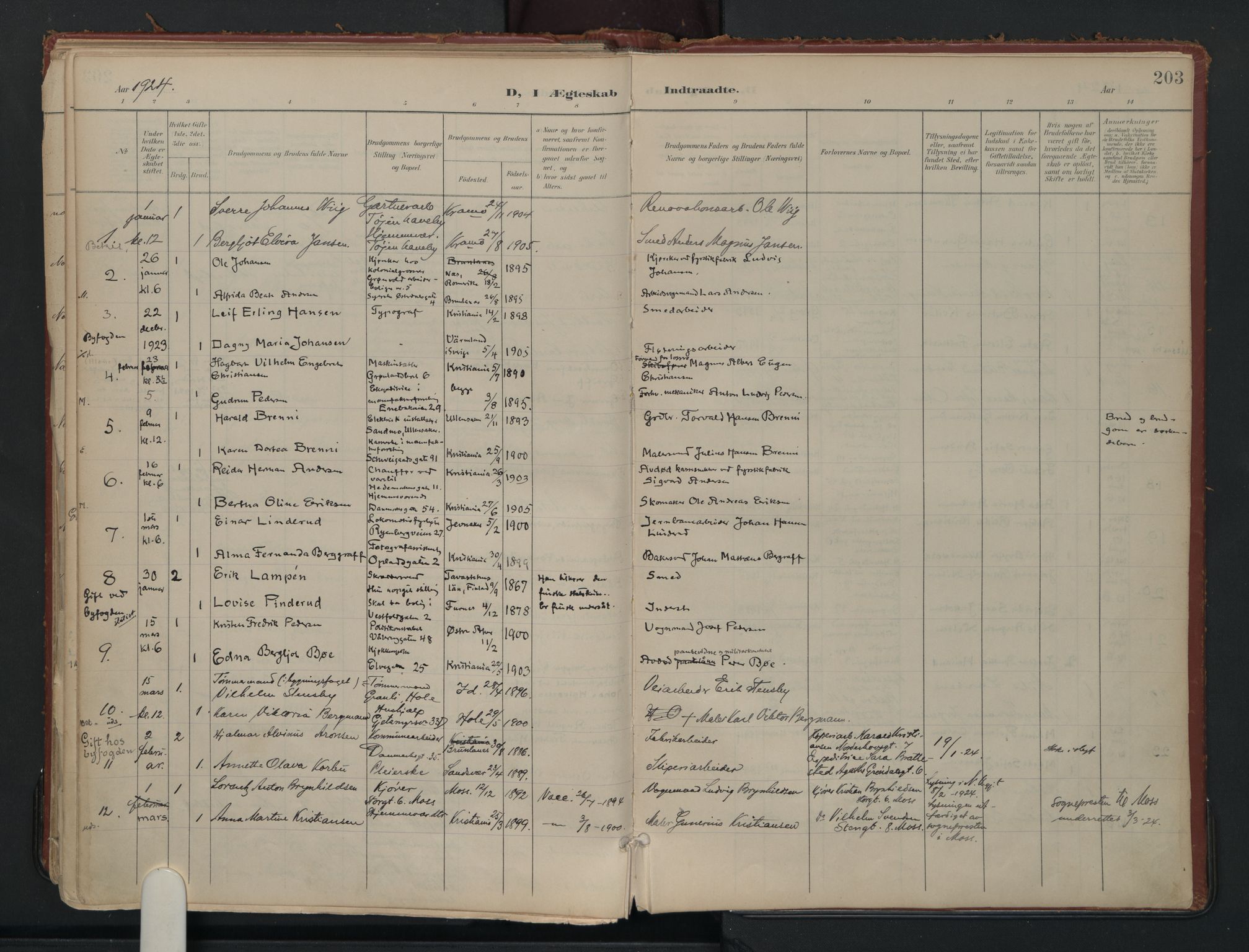 Vålerengen prestekontor Kirkebøker, AV/SAO-A-10878/F/Fa/L0002: Ministerialbok nr. 2, 1899-1924, s. 203