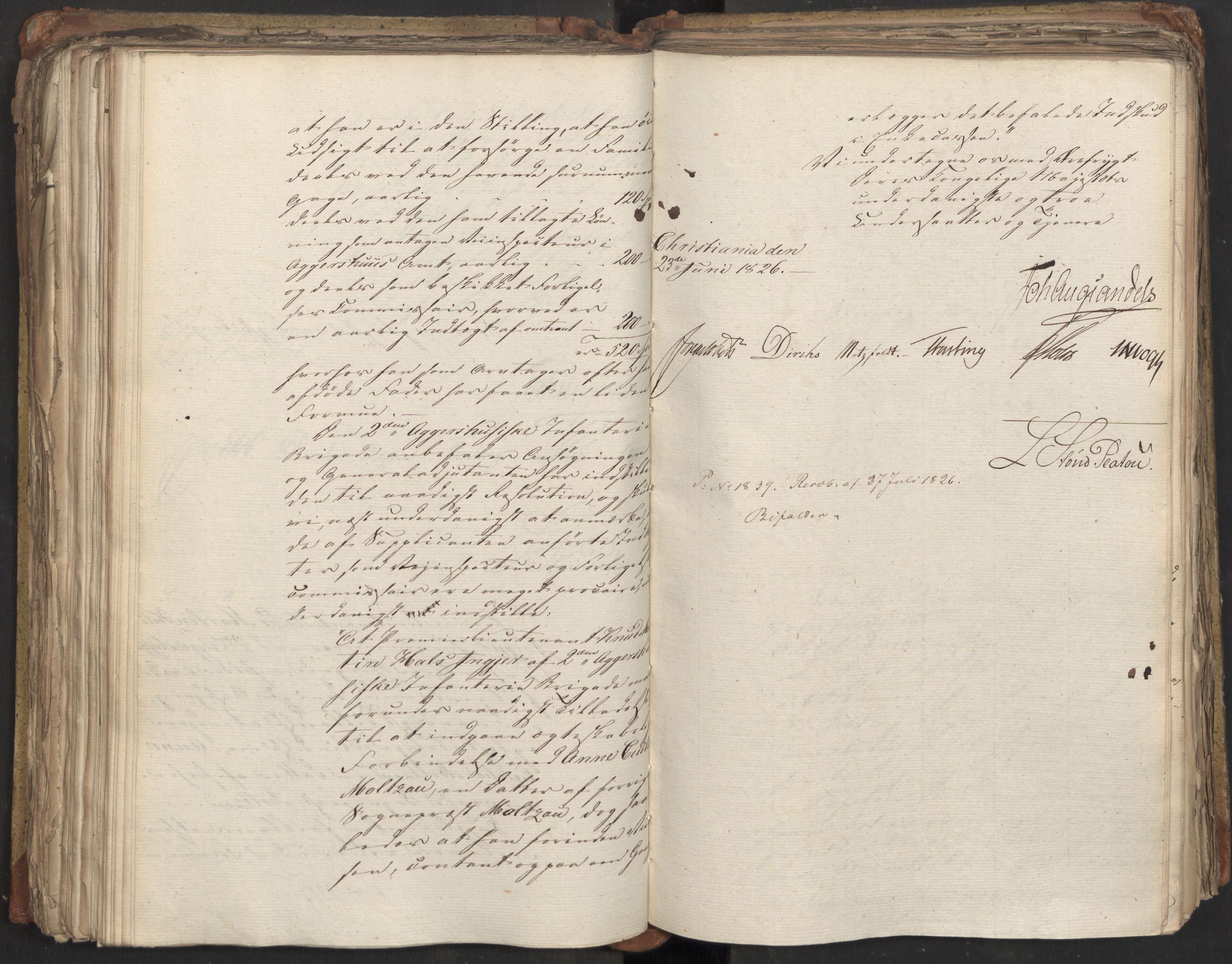 Statsrådsavdelingen i Stockholm, AV/RA-S-1003/D/Da/L0047: Regjeringsinnstillinger nr. 3501-3659, 1826, s. 253