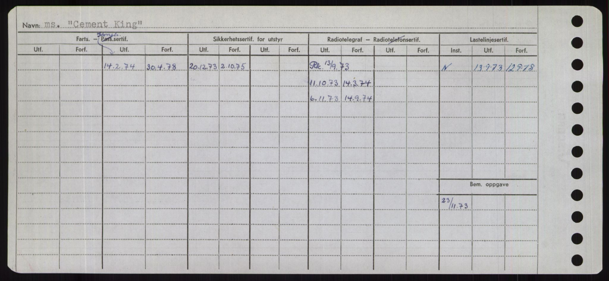 Sjøfartsdirektoratet med forløpere, Skipsmålingen, RA/S-1627/H/Hd/L0007: Fartøy, C, s. 82