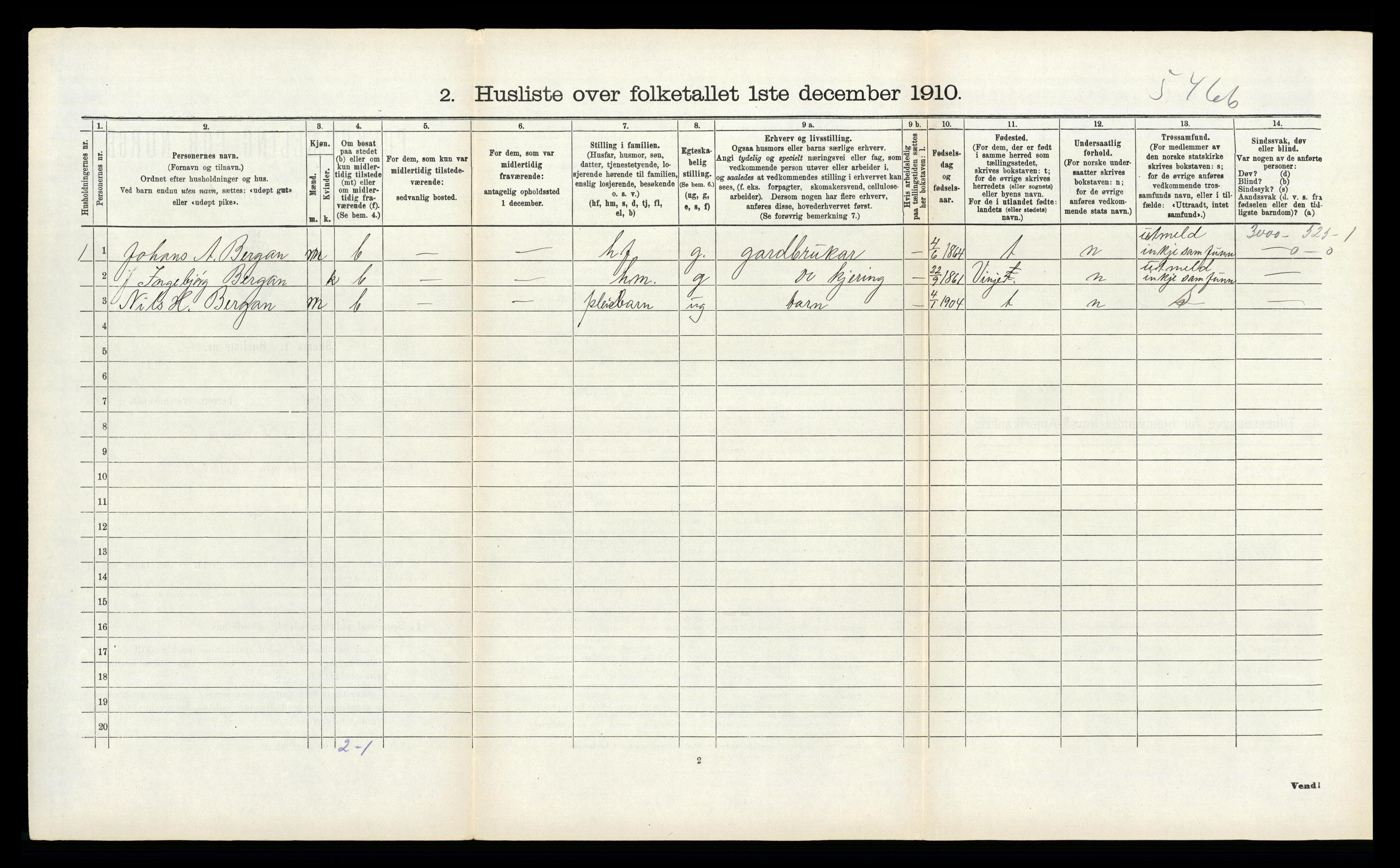 RA, Folketelling 1910 for 0829 Kviteseid herred, 1910, s. 883