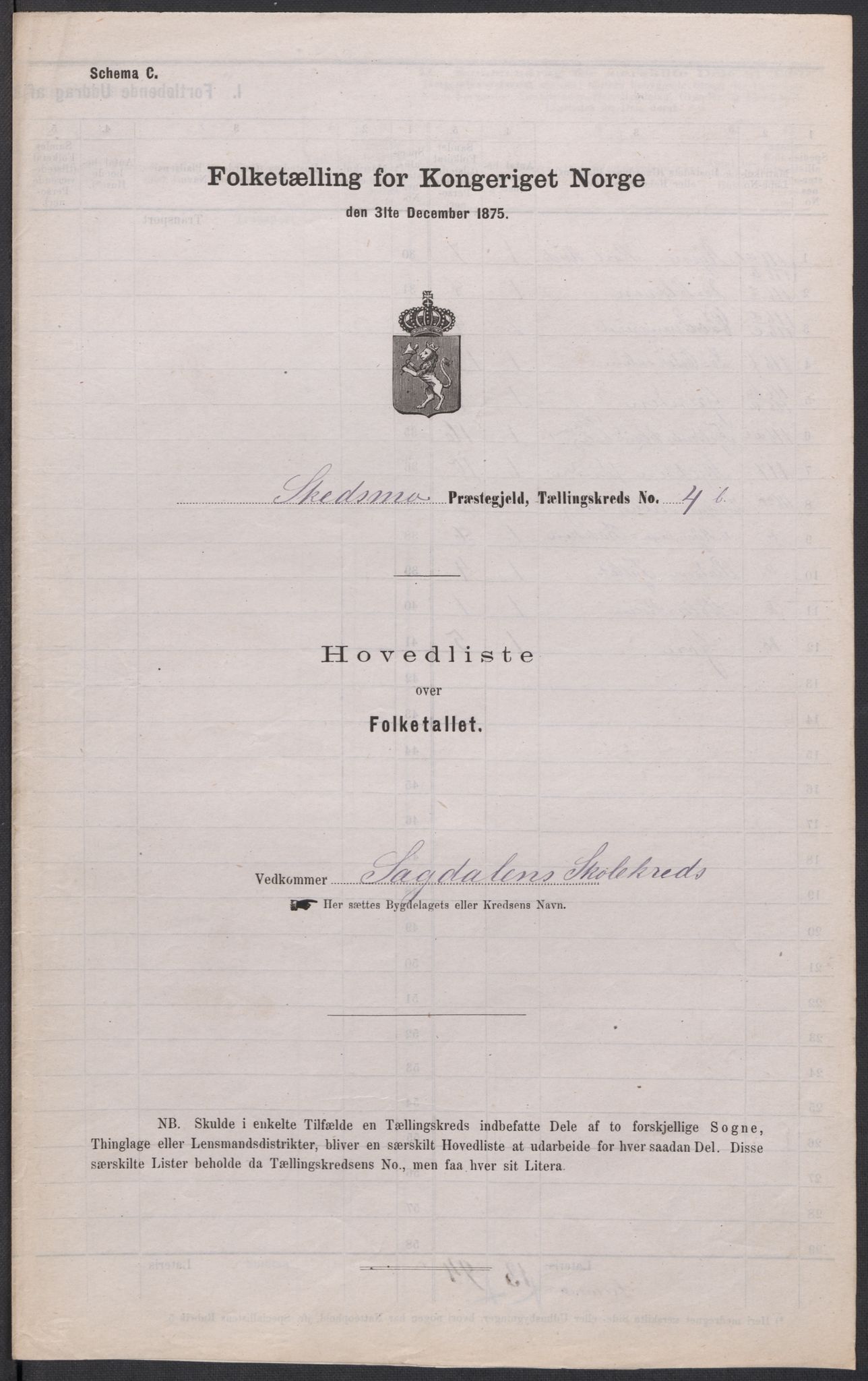 RA, Folketelling 1875 for 0231P Skedsmo prestegjeld, 1875, s. 17