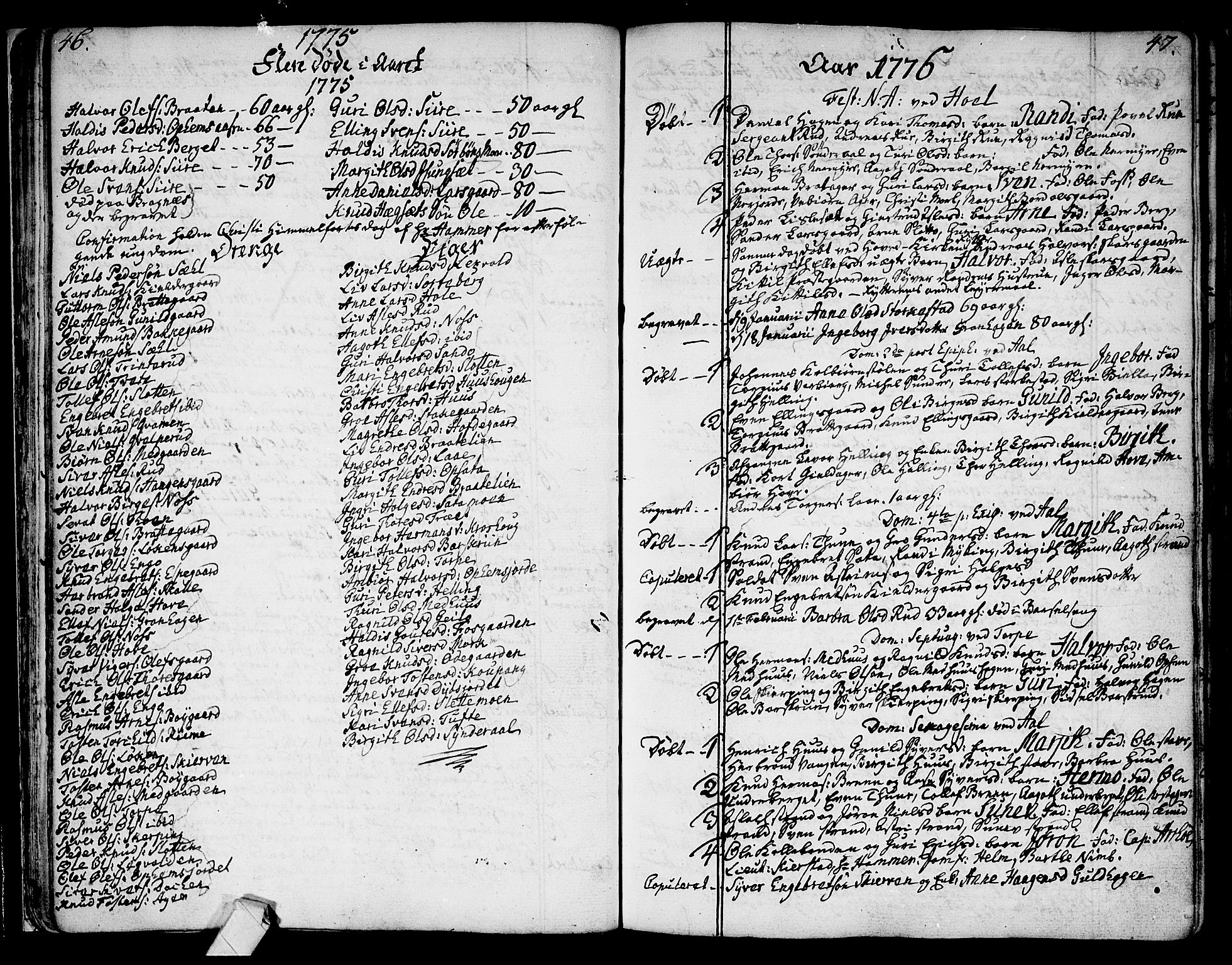 Ål kirkebøker, SAKO/A-249/F/Fa/L0002: Ministerialbok nr. I 2, 1771-1806, s. 46-47