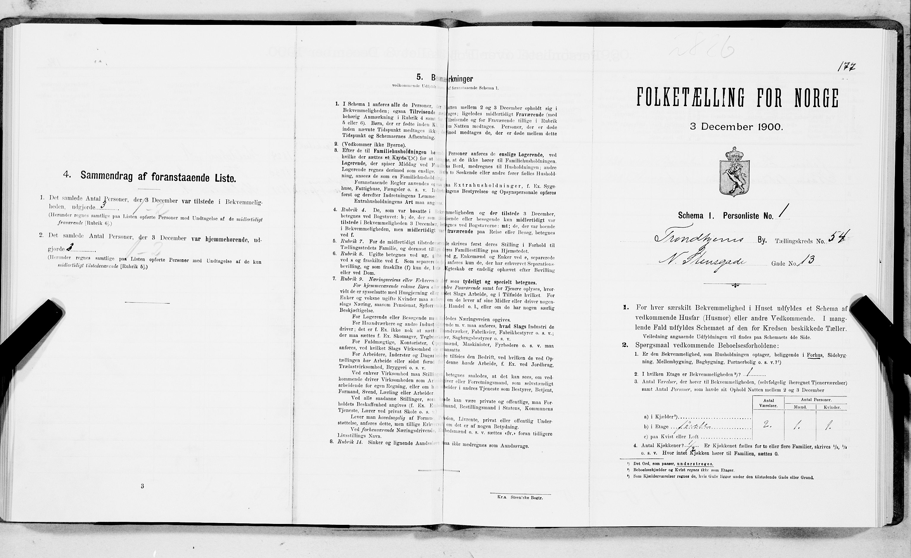 SAT, Folketelling 1900 for 1601 Trondheim kjøpstad, 1900, s. 9244