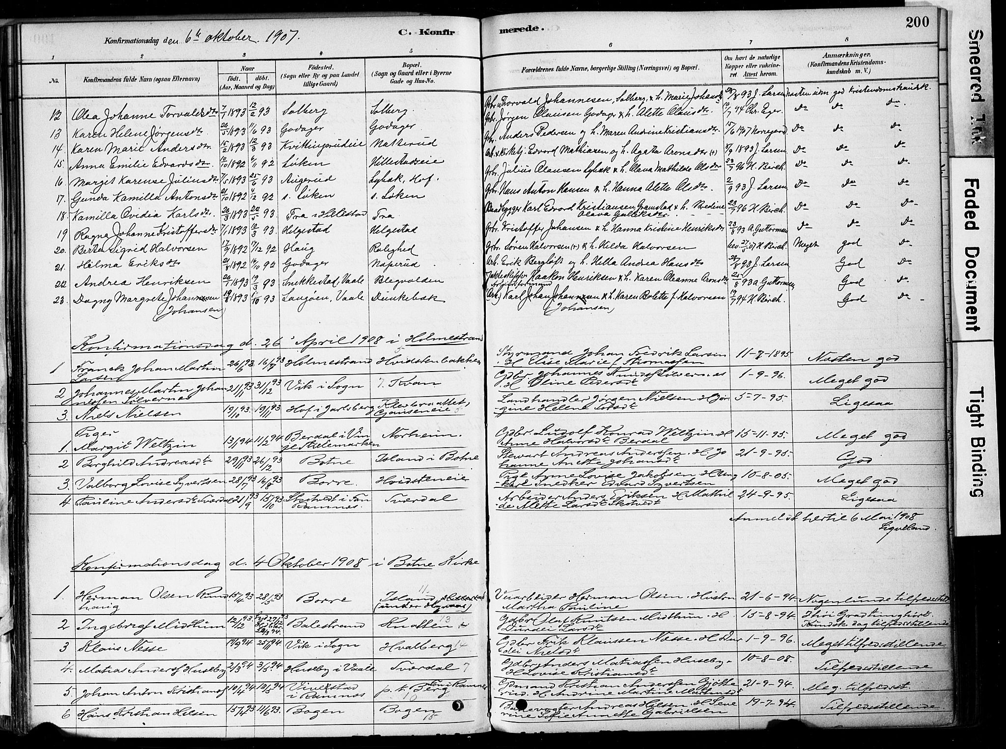 Botne kirkebøker, AV/SAKO-A-340/F/Fa/L0007: Ministerialbok nr. I 7, 1878-1910, s. 200