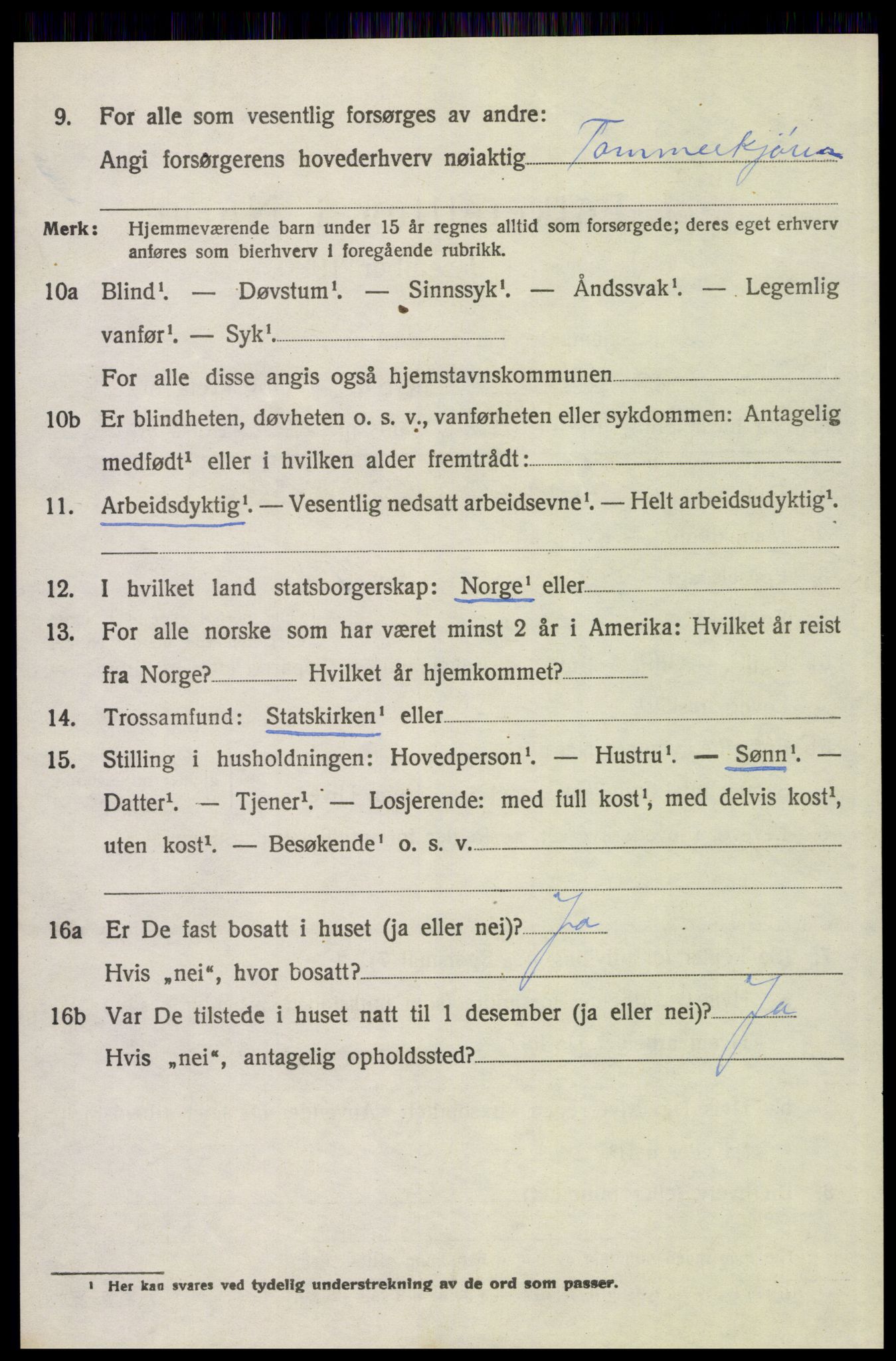 SAH, Folketelling 1920 for 0428 Trysil herred, 1920, s. 3166