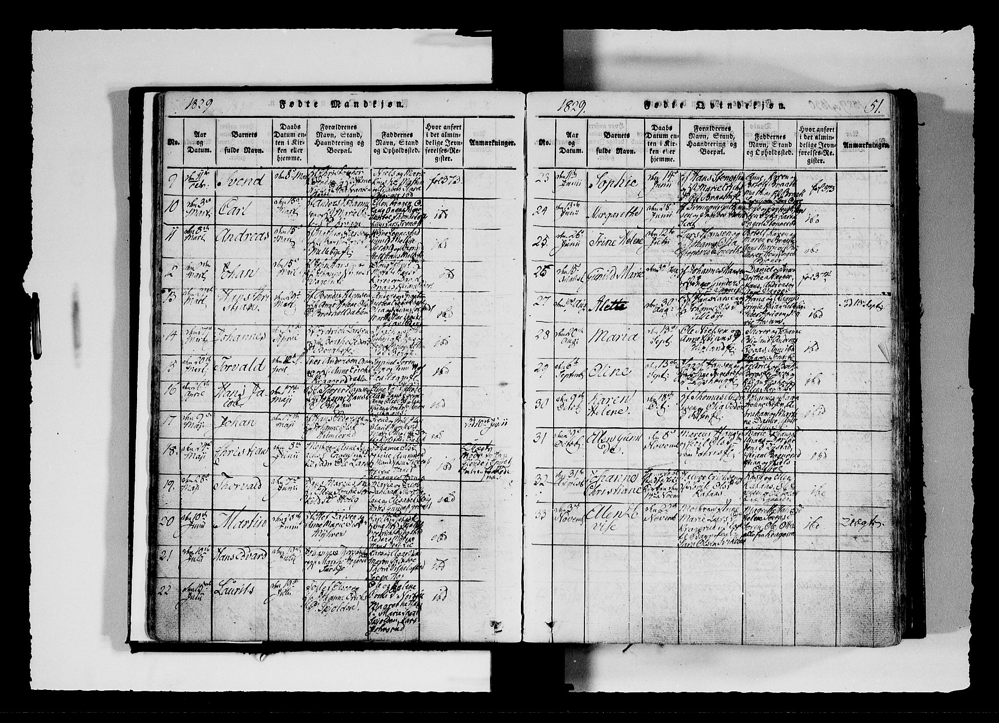 Hobøl prestekontor Kirkebøker, AV/SAO-A-2002/F/Fa/L0002: Ministerialbok nr. I 2, 1814-1841, s. 51