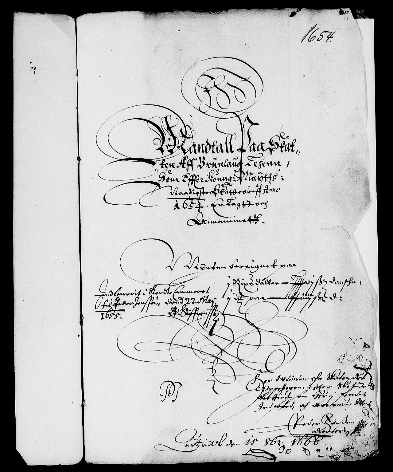 Rentekammeret inntil 1814, Reviderte regnskaper, Lensregnskaper, AV/RA-EA-5023/R/Rb/Rbl/L0011: Brunla len, 1652-1658