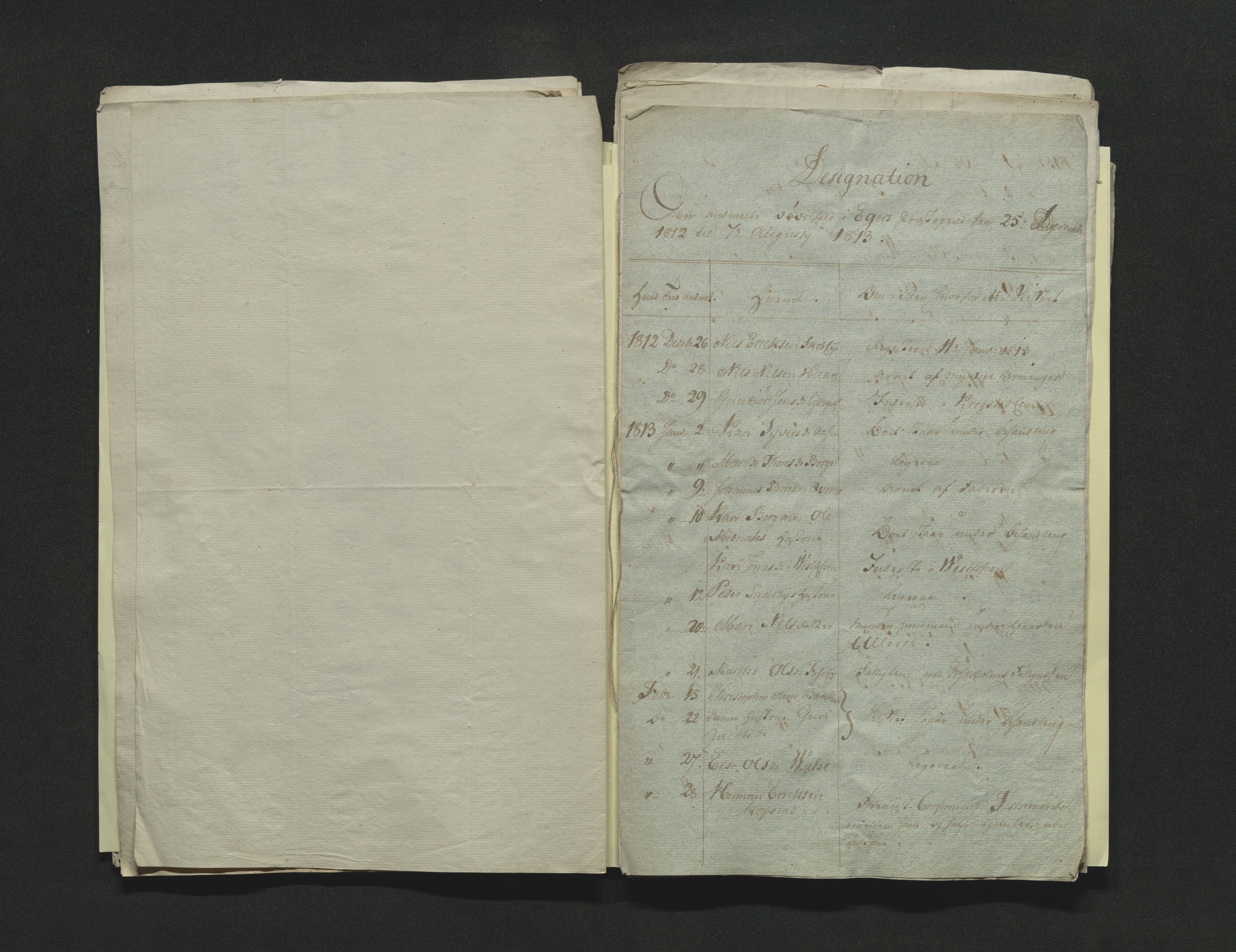 Eiker, Modum og Sigdal sorenskriveri, AV/SAKO-A-123/H/Ha/Hab/L0001: Dødsfallsmeldinger, 1812-1822, s. 16