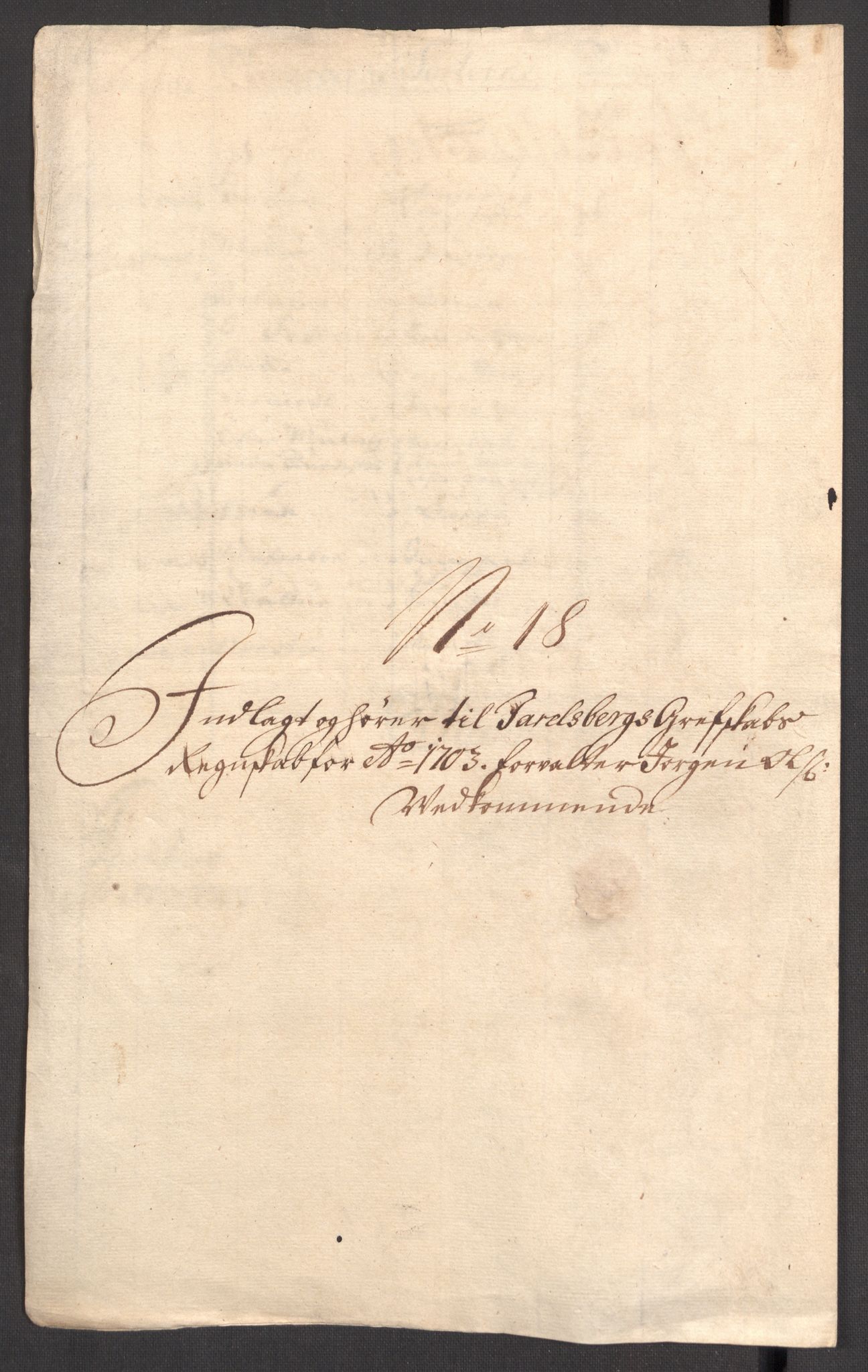 Rentekammeret inntil 1814, Reviderte regnskaper, Fogderegnskap, RA/EA-4092/R32/L1871: Fogderegnskap Jarlsberg grevskap, 1703-1705, s. 135