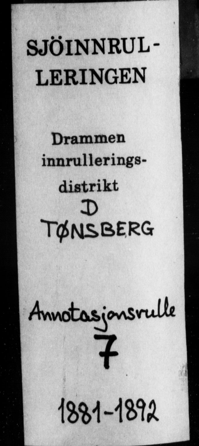Tønsberg innrulleringskontor, AV/SAKO-A-786/F/Fb/L0007: Annotasjonsrulle Patent nr. 2636-5150, 1881-1892, s. 1