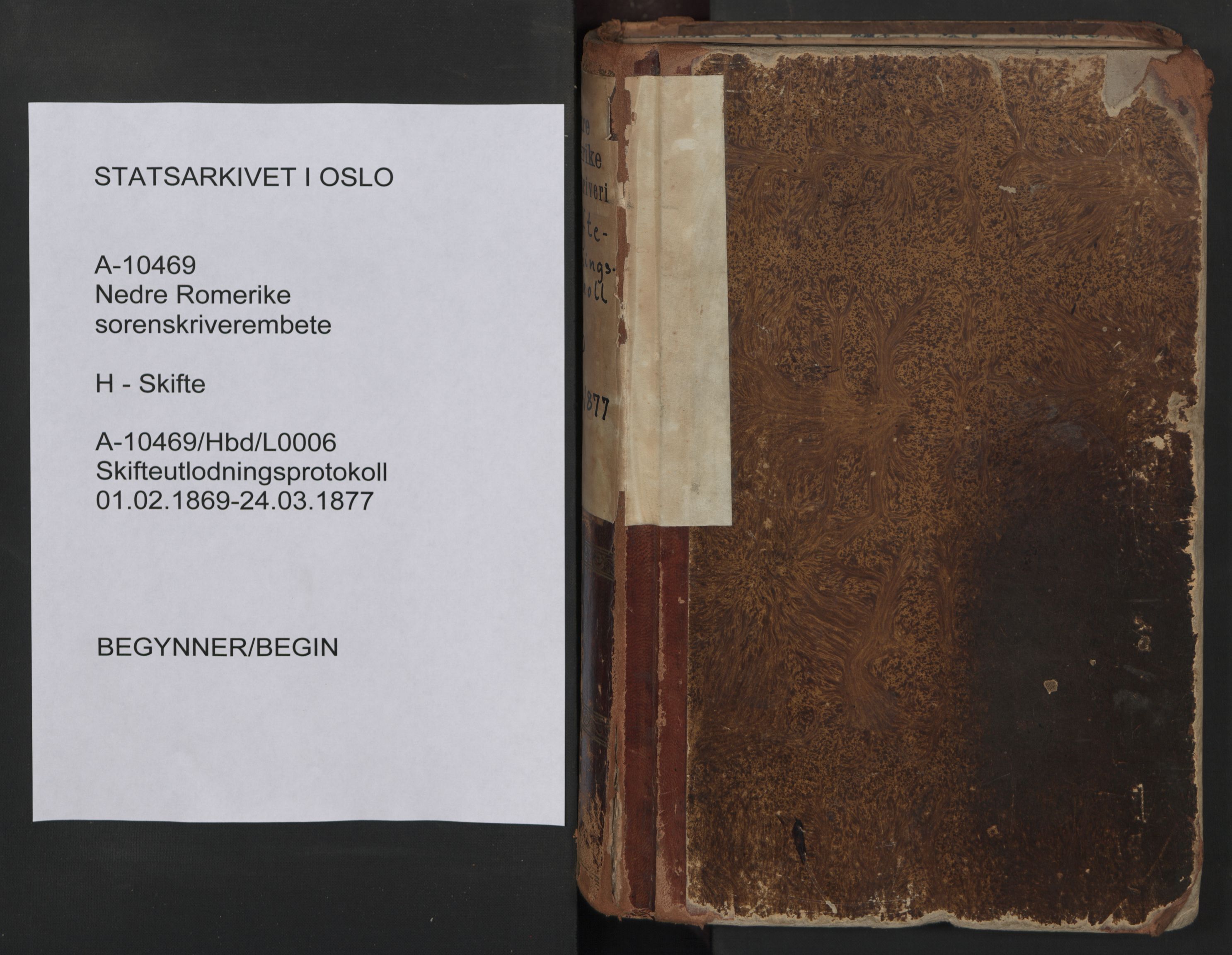 Nedre Romerike sorenskriveri, AV/SAO-A-10469/H/He/Hec/L0006: Skifteutlodningsprotokoll, 1869-1877