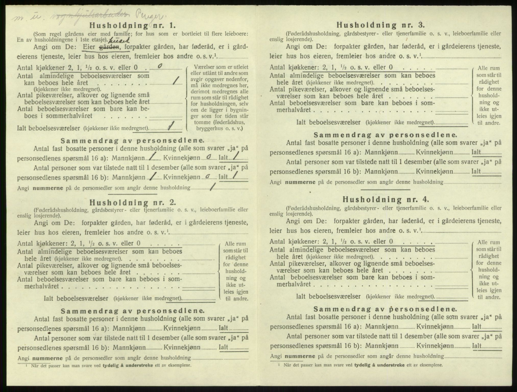 SAB, Folketelling 1920 for 1414 Brekke herred, 1920, s. 210