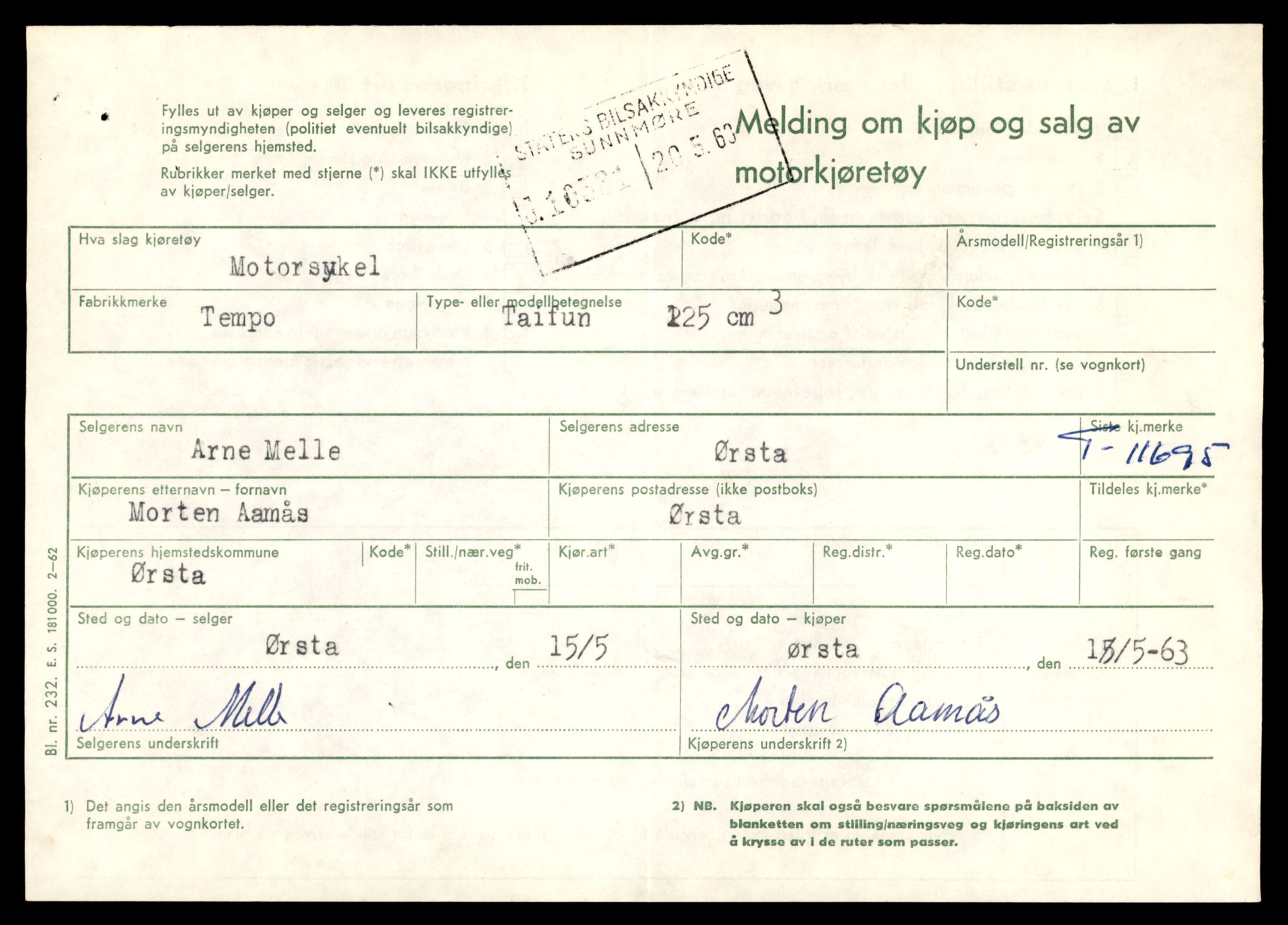 Møre og Romsdal vegkontor - Ålesund trafikkstasjon, SAT/A-4099/F/Fe/L0030: Registreringskort for kjøretøy T 11620 - T 11799, 1927-1998, s. 825