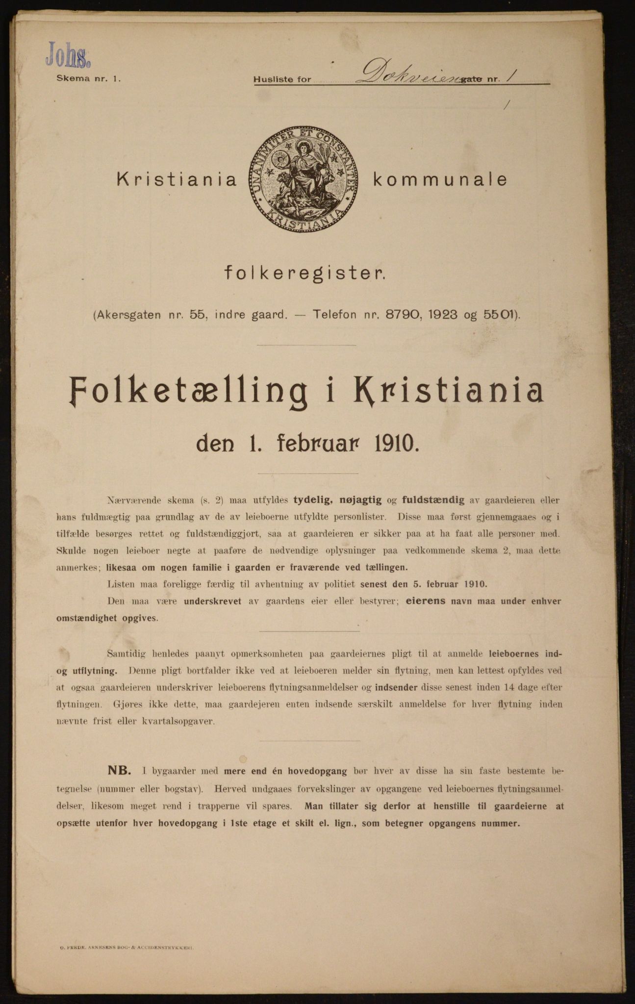 OBA, Kommunal folketelling 1.2.1910 for Kristiania, 1910, s. 15150