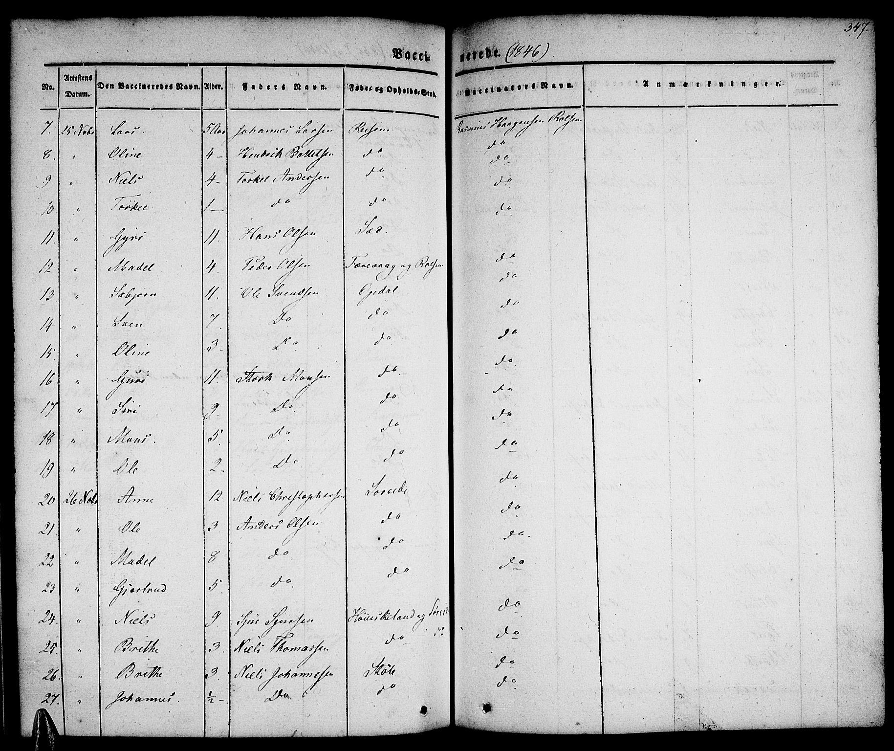 Tysnes sokneprestembete, AV/SAB-A-78601/H/Haa: Ministerialbok nr. A 9, 1837-1848, s. 347