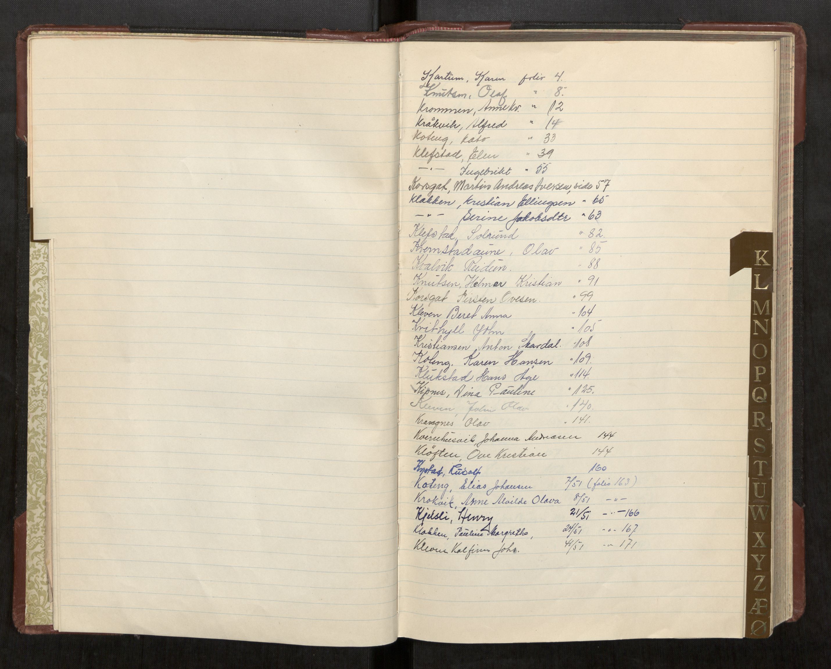 Bjugn lensmannskontor, AV/SAT-A-1012/2/1/L0055: 55. Dødsfallsprotokoll, 1941-1951