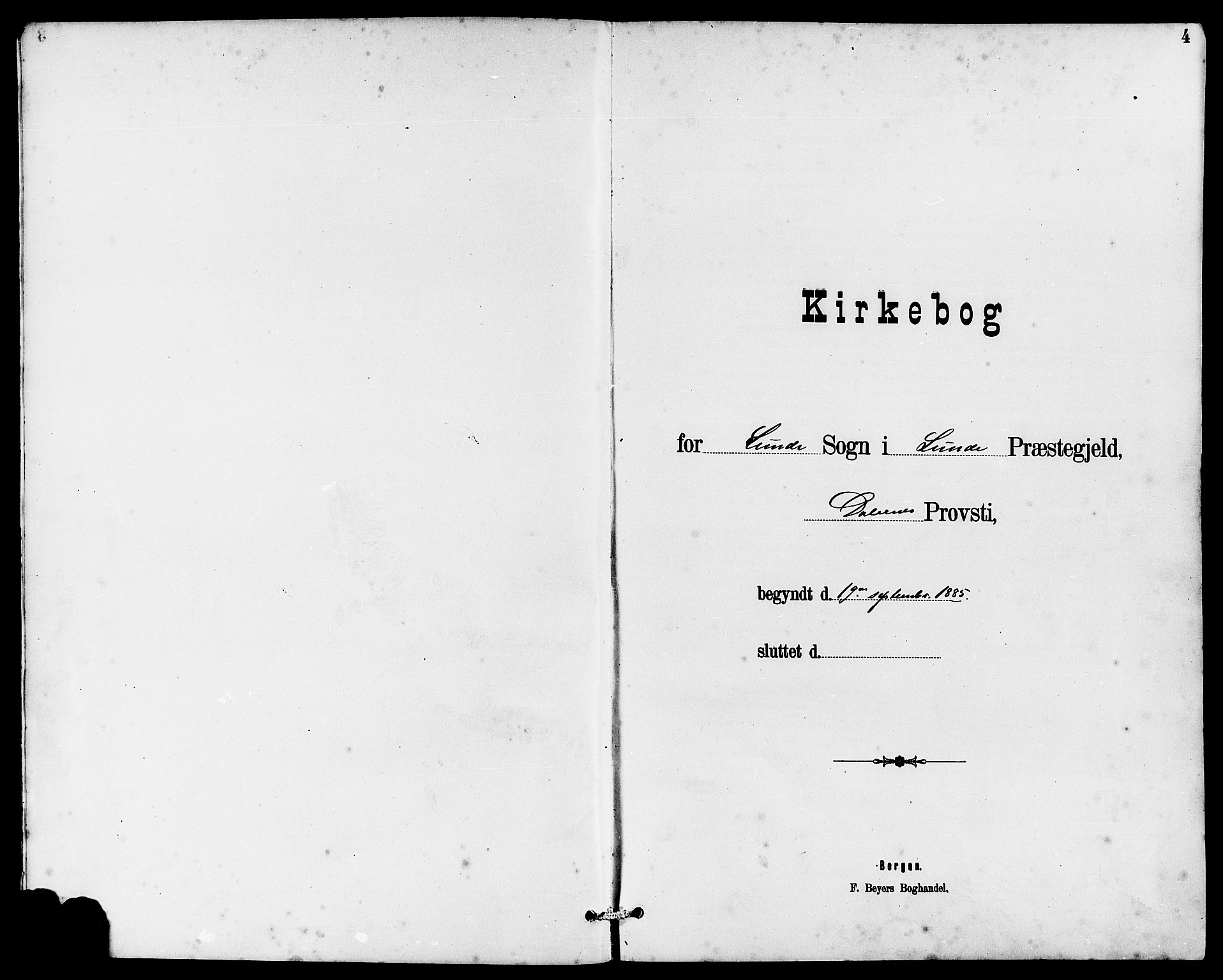 Lund sokneprestkontor, SAST/A-101809/S07/L0006: Klokkerbok nr. B 6, 1885-1901, s. 4