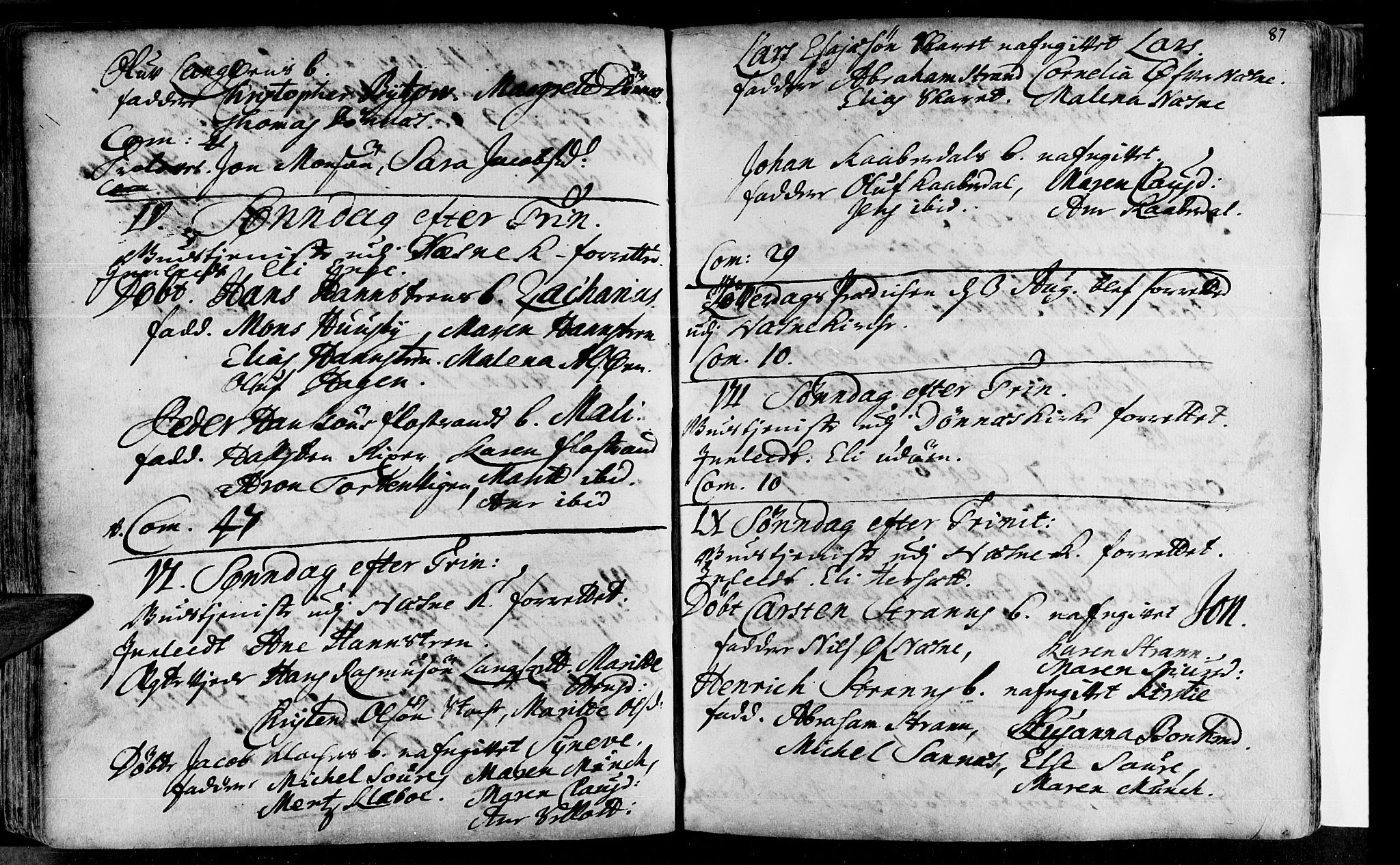 Ministerialprotokoller, klokkerbøker og fødselsregistre - Nordland, AV/SAT-A-1459/838/L0542: Ministerialbok nr. 838A01, 1704-1737, s. 87