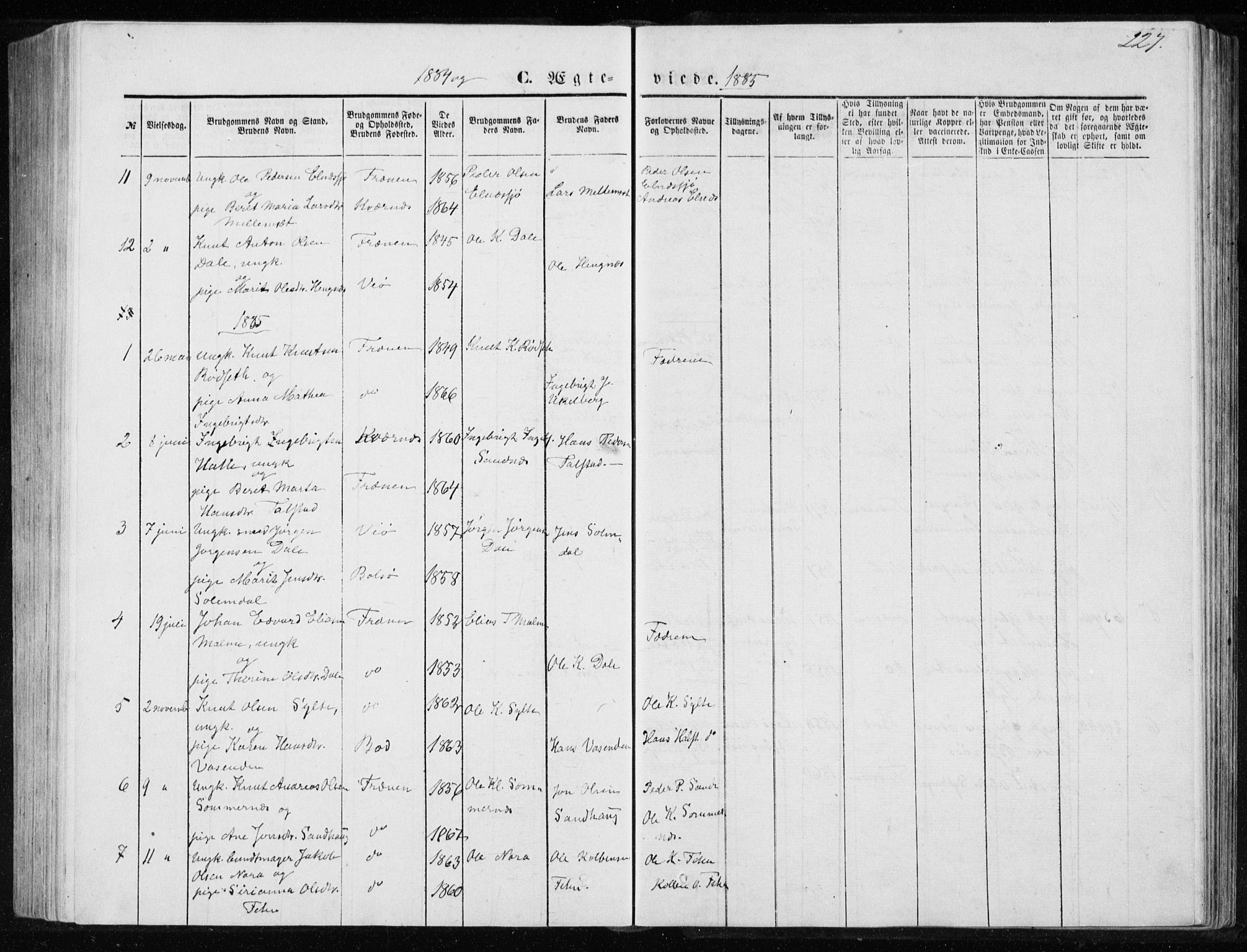 Ministerialprotokoller, klokkerbøker og fødselsregistre - Møre og Romsdal, AV/SAT-A-1454/565/L0754: Klokkerbok nr. 565C03, 1870-1896, s. 227