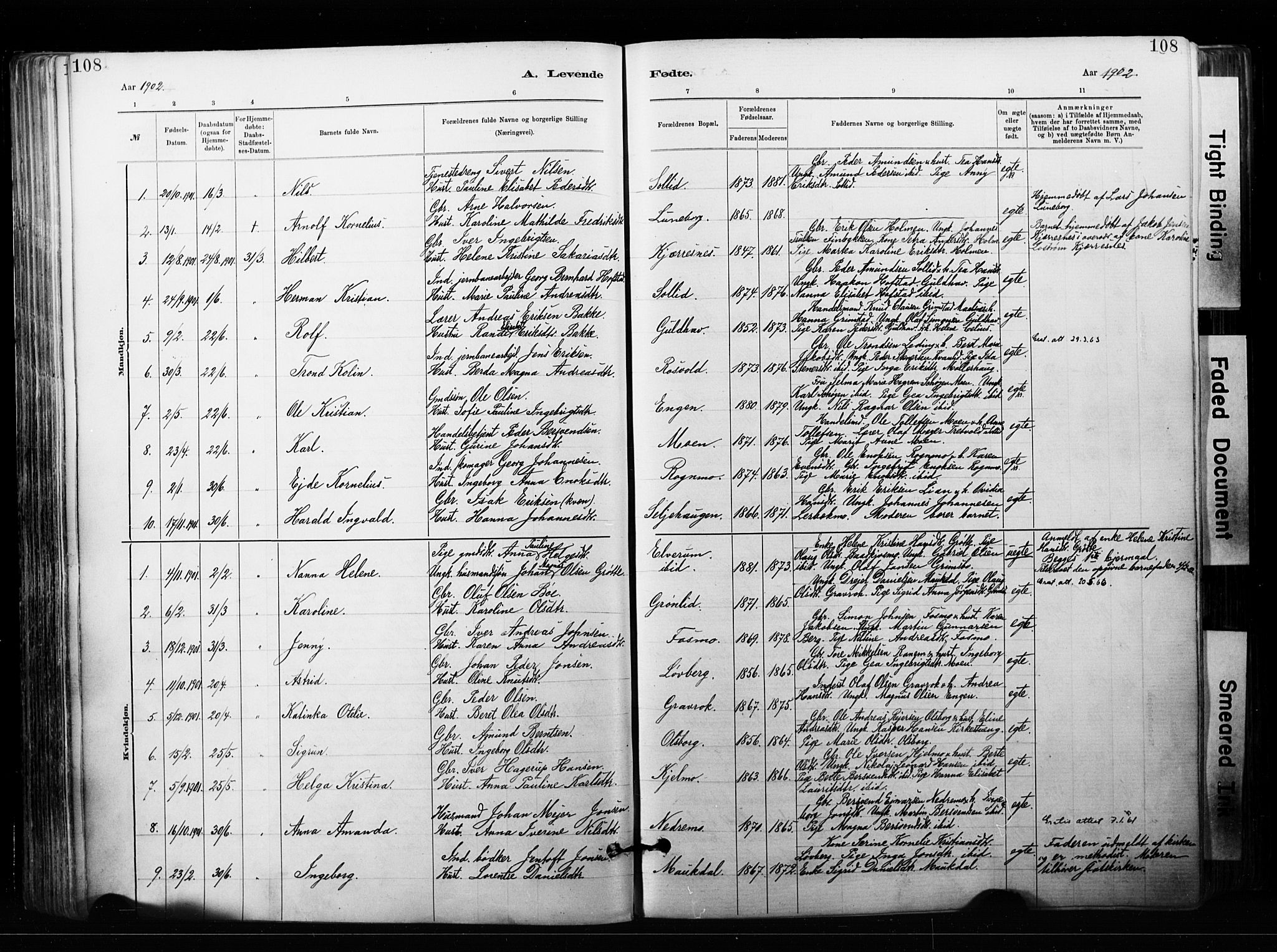 Målselv sokneprestembete, AV/SATØ-S-1311/G/Ga/Gaa/L0007kirke: Ministerialbok nr. 7, 1884-1903, s. 108
