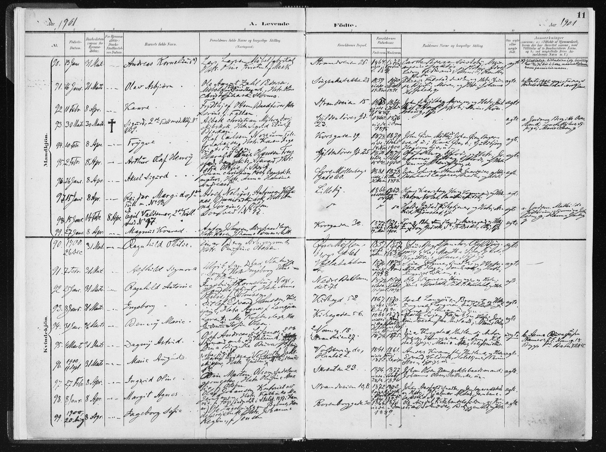 Ministerialprotokoller, klokkerbøker og fødselsregistre - Sør-Trøndelag, AV/SAT-A-1456/604/L0199: Ministerialbok nr. 604A20I, 1901-1906, s. 11