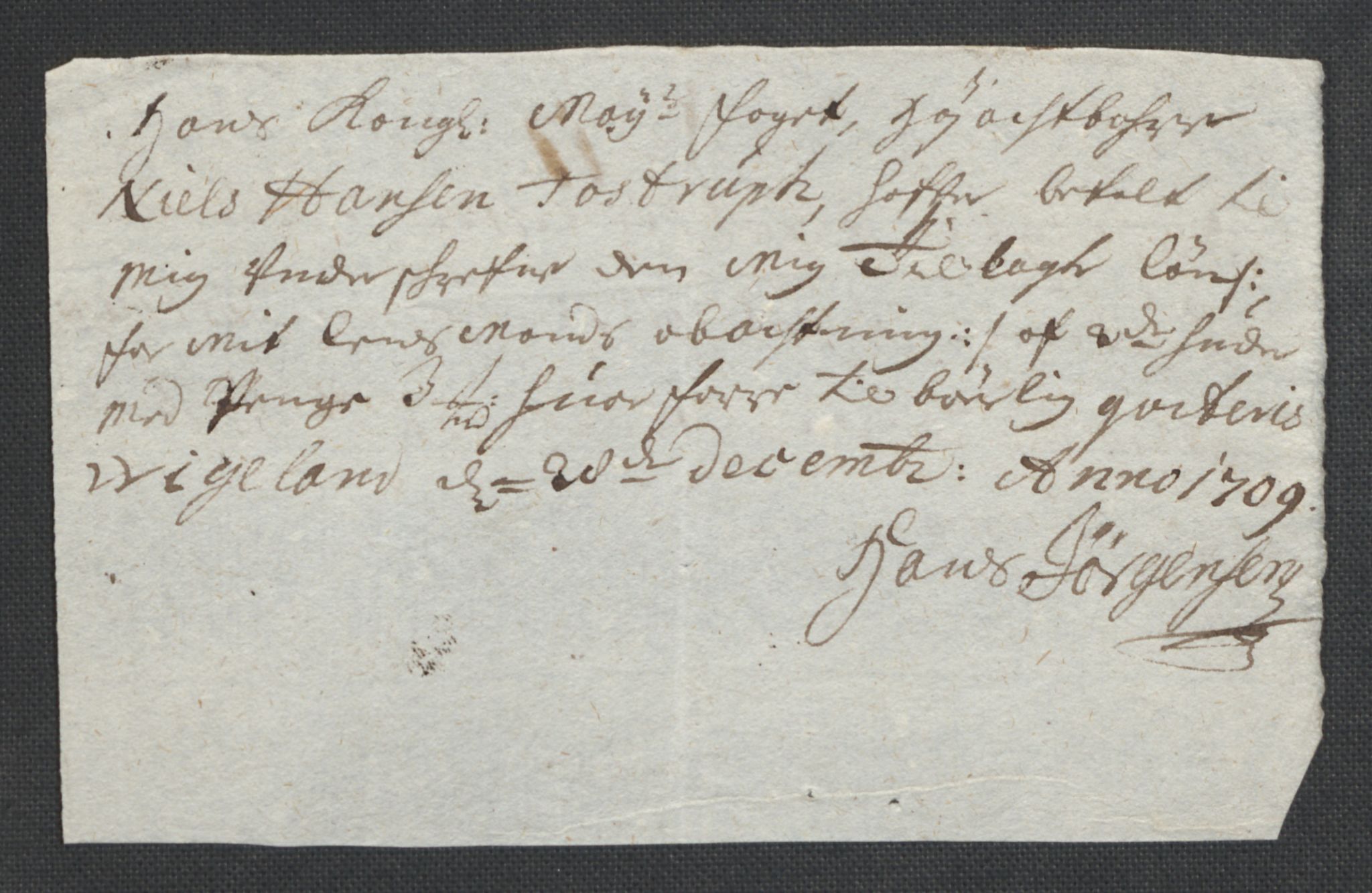 Rentekammeret inntil 1814, Reviderte regnskaper, Fogderegnskap, AV/RA-EA-4092/R43/L2552: Fogderegnskap Lista og Mandal, 1705-1709, s. 272
