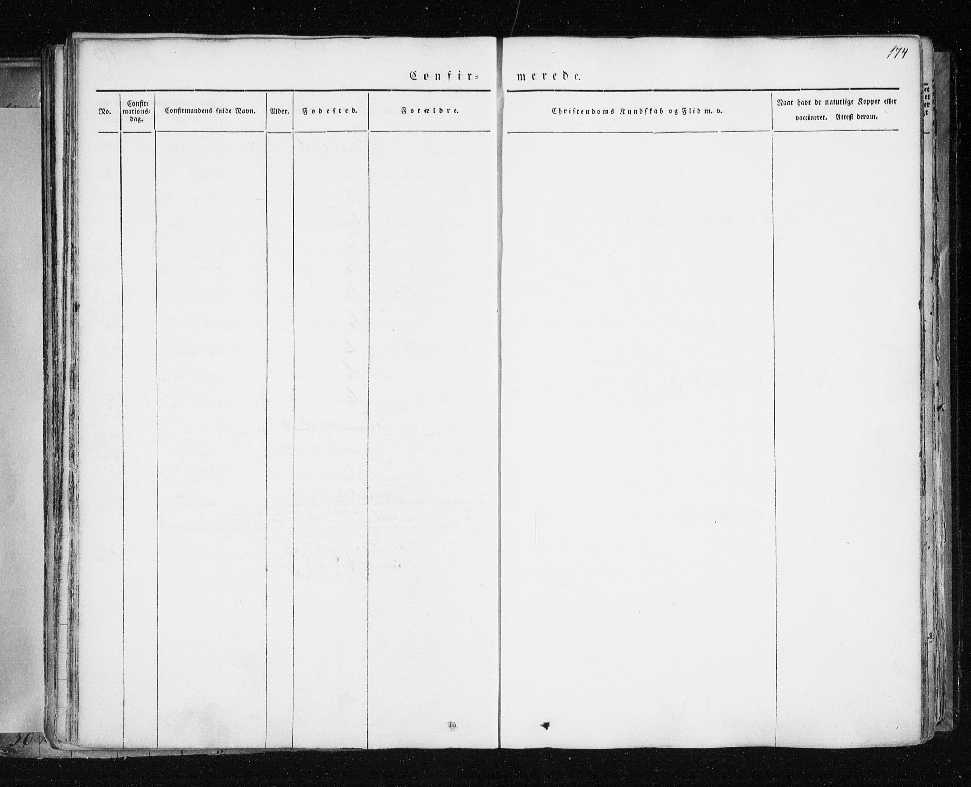 Tromsø sokneprestkontor/stiftsprosti/domprosti, AV/SATØ-S-1343/G/Ga/L0009kirke: Ministerialbok nr. 9, 1837-1847, s. 174