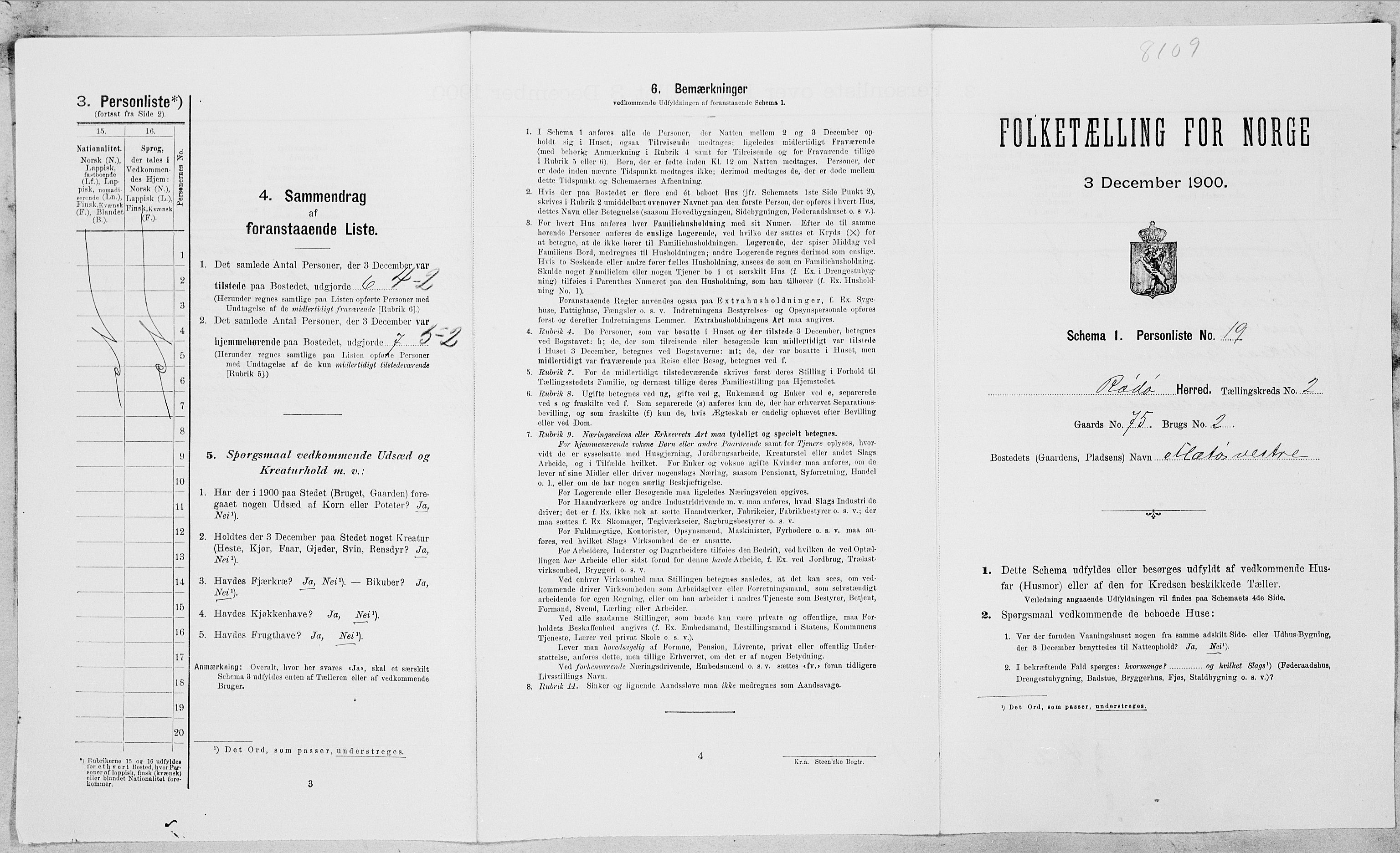 SAT, Folketelling 1900 for 1836 Rødøy herred, 1900, s. 150