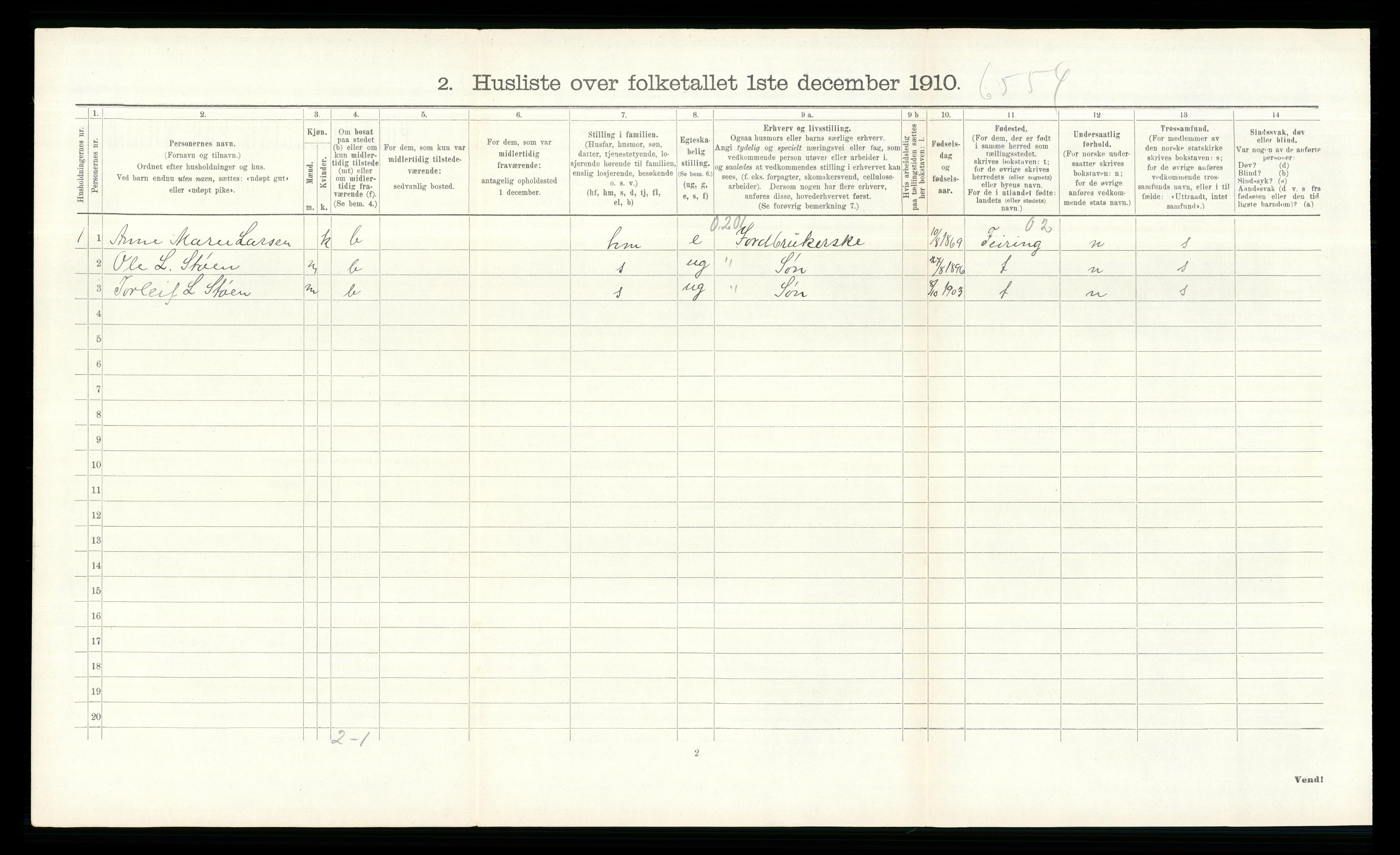 RA, Folketelling 1910 for 0417 Stange herred, 1910, s. 2311