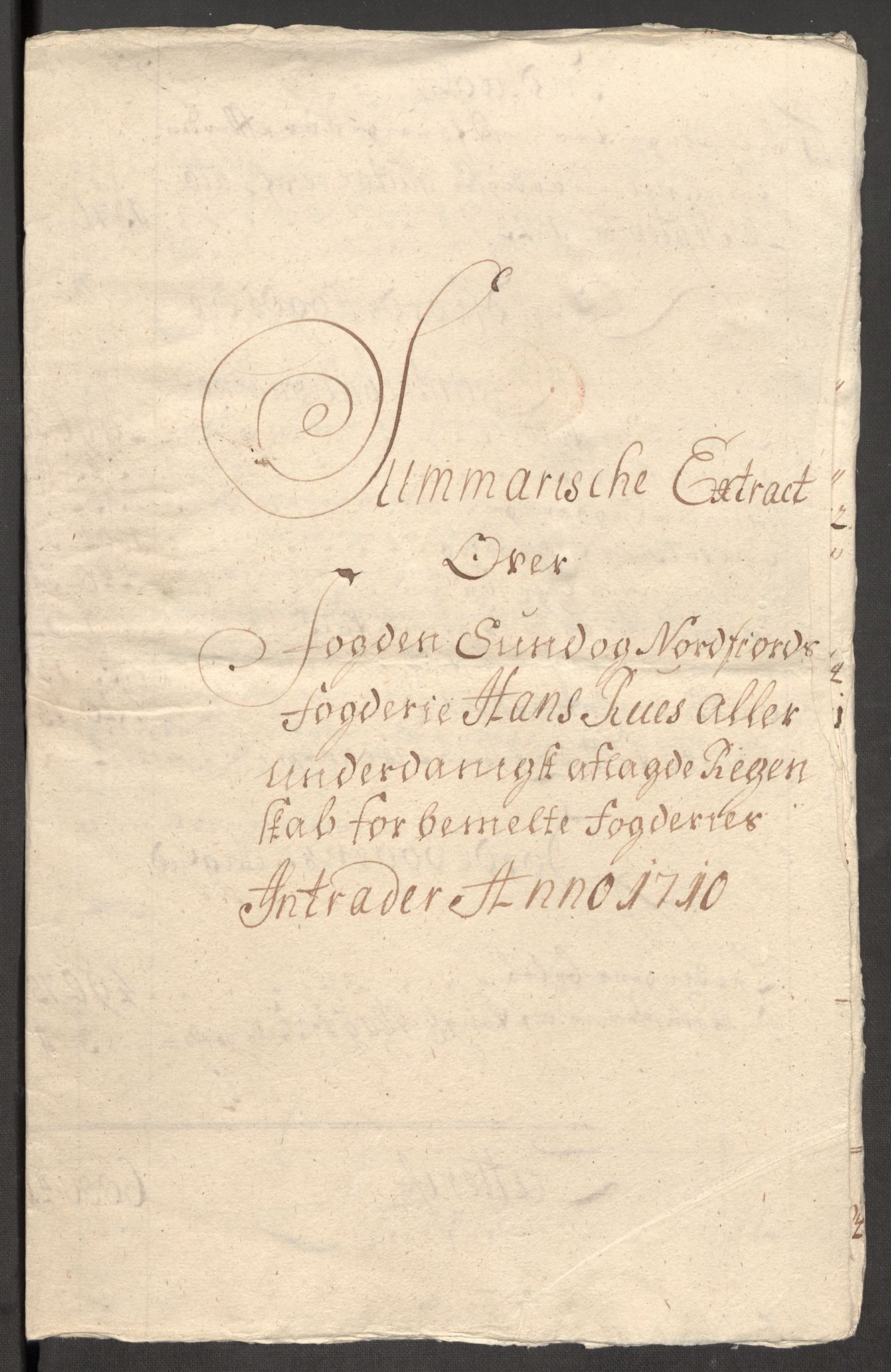 Rentekammeret inntil 1814, Reviderte regnskaper, Fogderegnskap, AV/RA-EA-4092/R53/L3433: Fogderegnskap Sunn- og Nordfjord, 1710-1711, s. 25