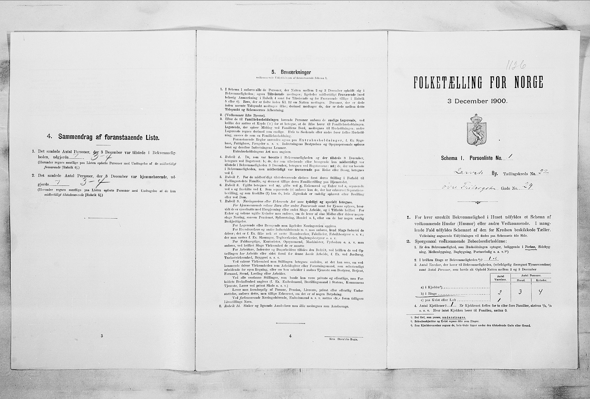 RA, Folketelling 1900 for 0707 Larvik kjøpstad, 1900, s. 2182