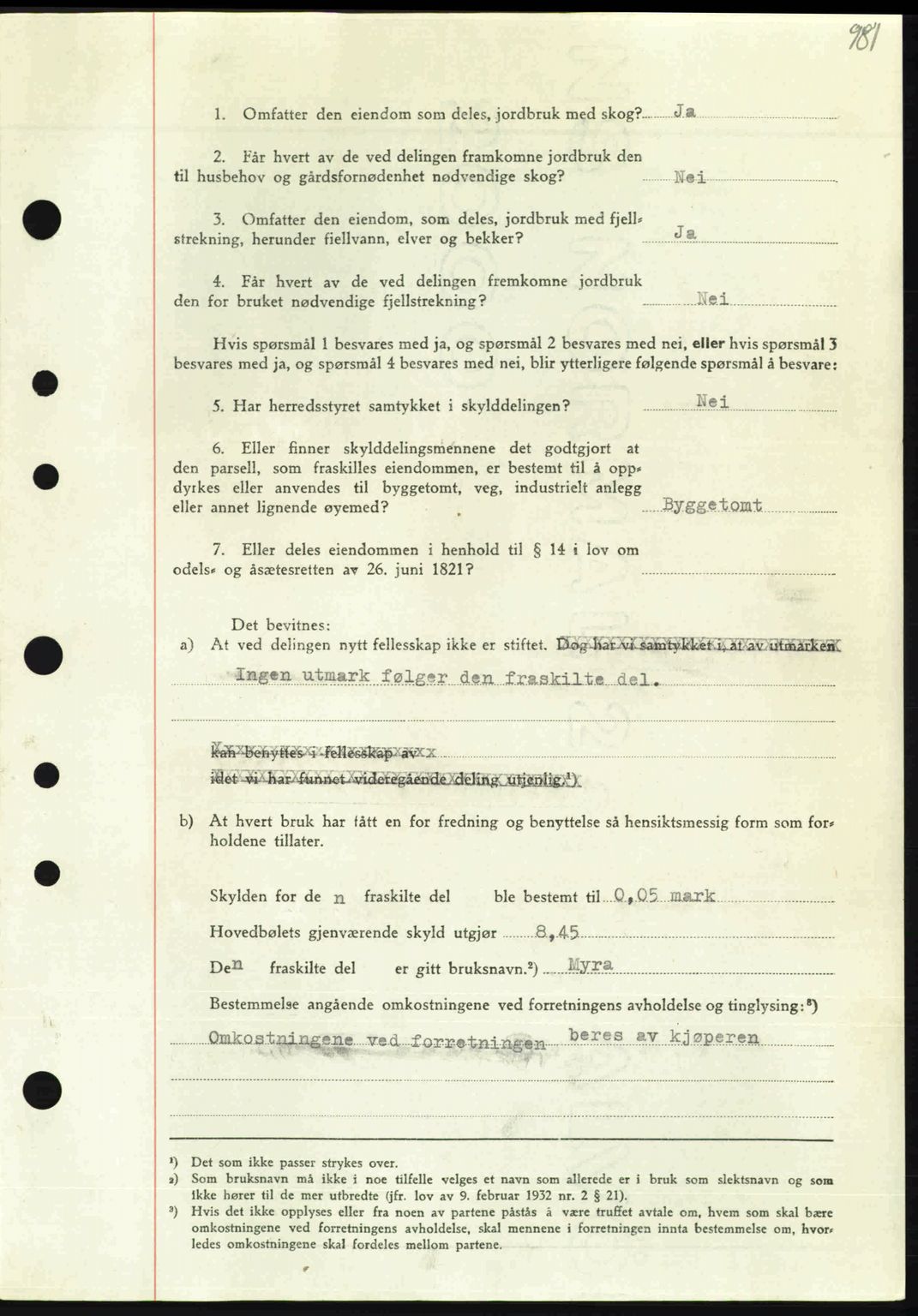 Nordmøre sorenskriveri, AV/SAT-A-4132/1/2/2Ca: Pantebok nr. A103, 1946-1947, Dagboknr: 228/1947