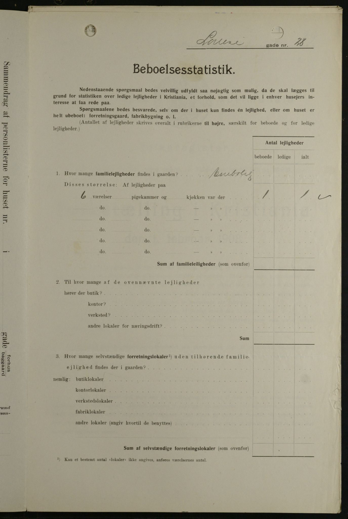 OBA, Kommunal folketelling 1.2.1908 for Kristiania kjøpstad, 1908, s. 52306