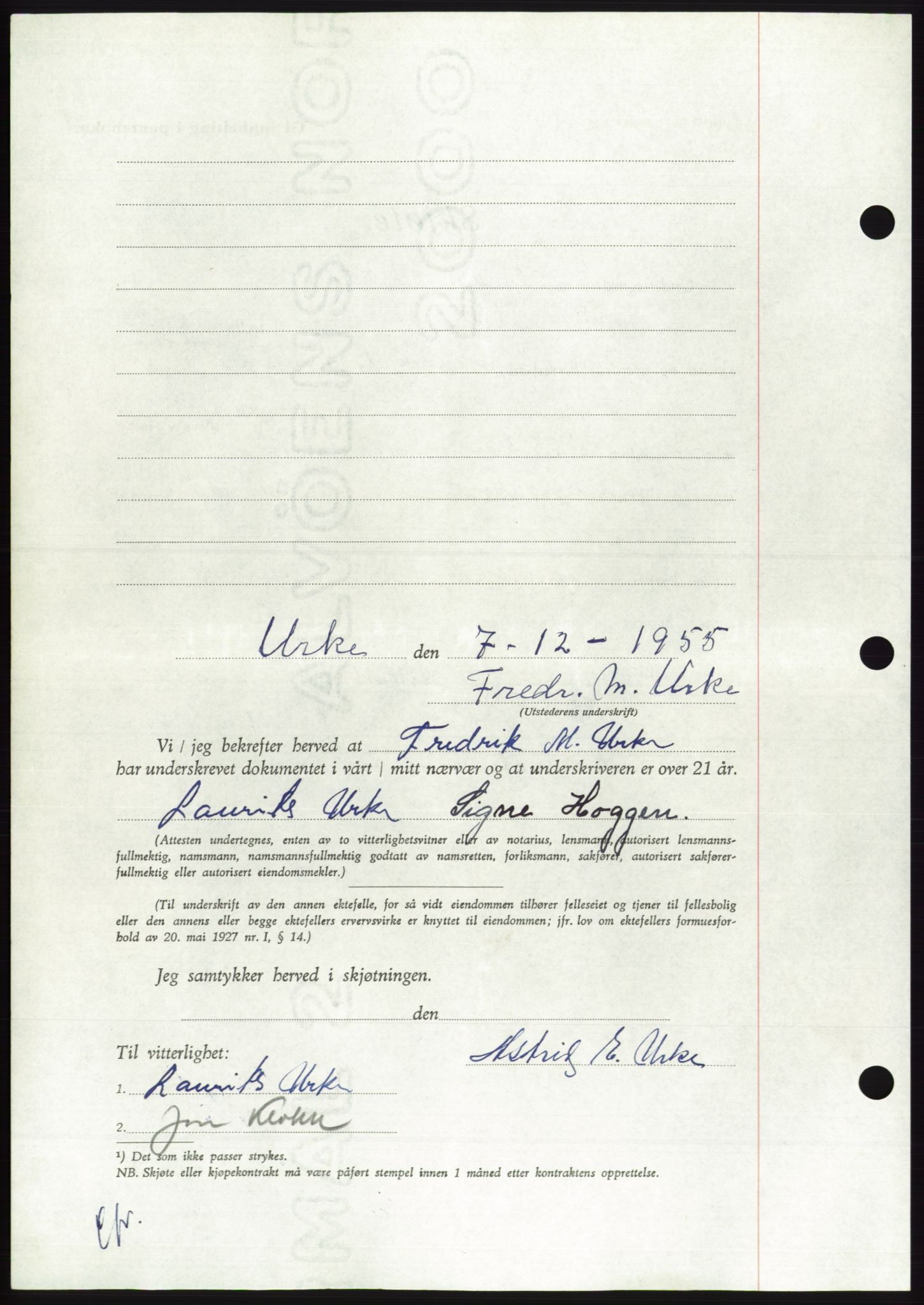 Søre Sunnmøre sorenskriveri, AV/SAT-A-4122/1/2/2C/L0102: Pantebok nr. 28A, 1955-1956, Dagboknr: 3042/1955