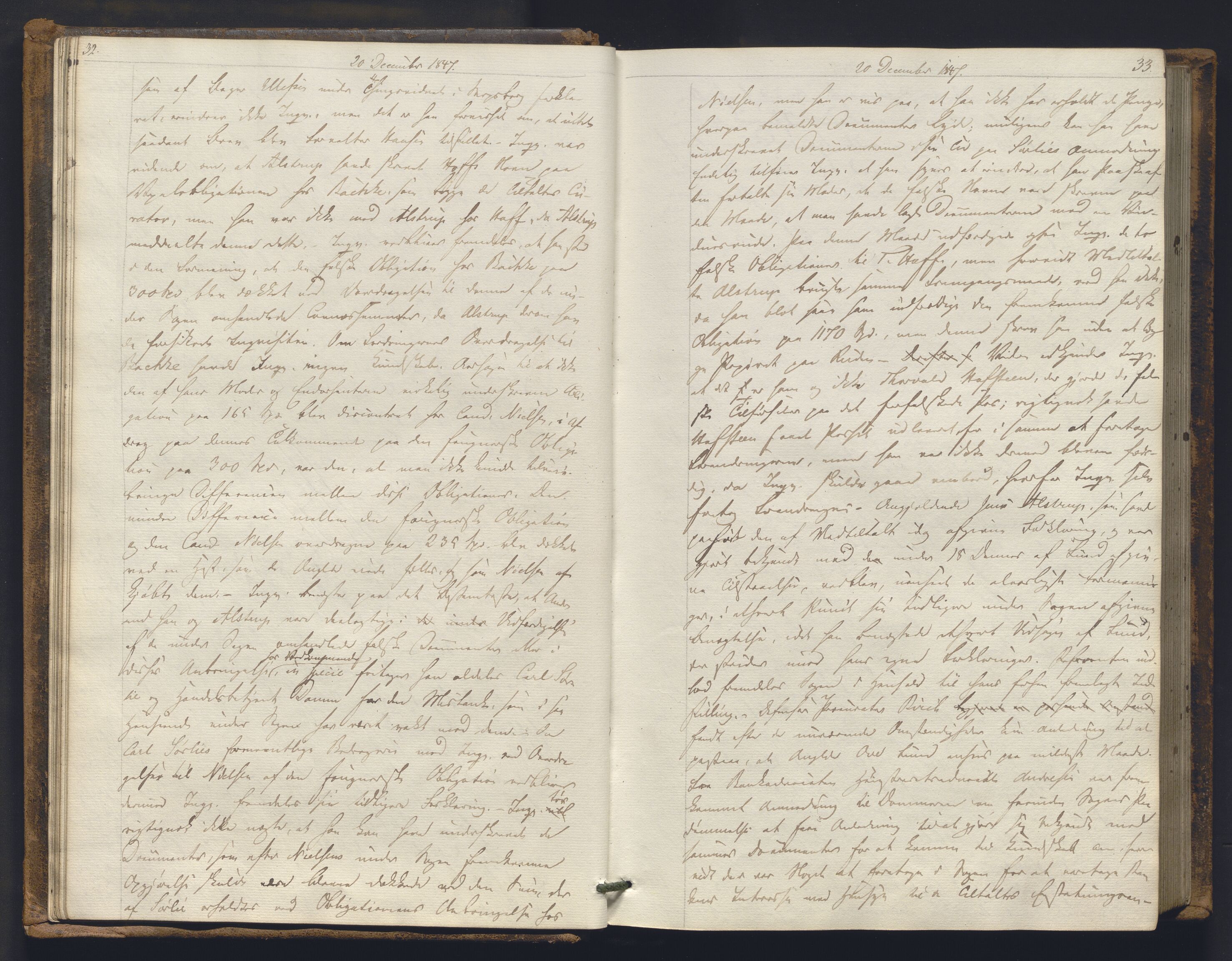 Christiania byfogd, AV/SAO-A-11543/F/Fc/L0014: Ekstrarettsprotokoll, 1847-1853, s. 32-33