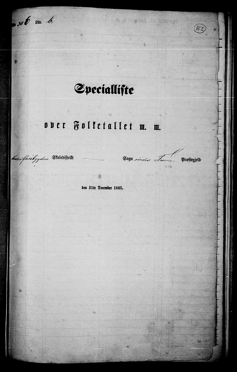 RA, Folketelling 1865 for 0519P Sør-Fron prestegjeld, 1865, s. 123