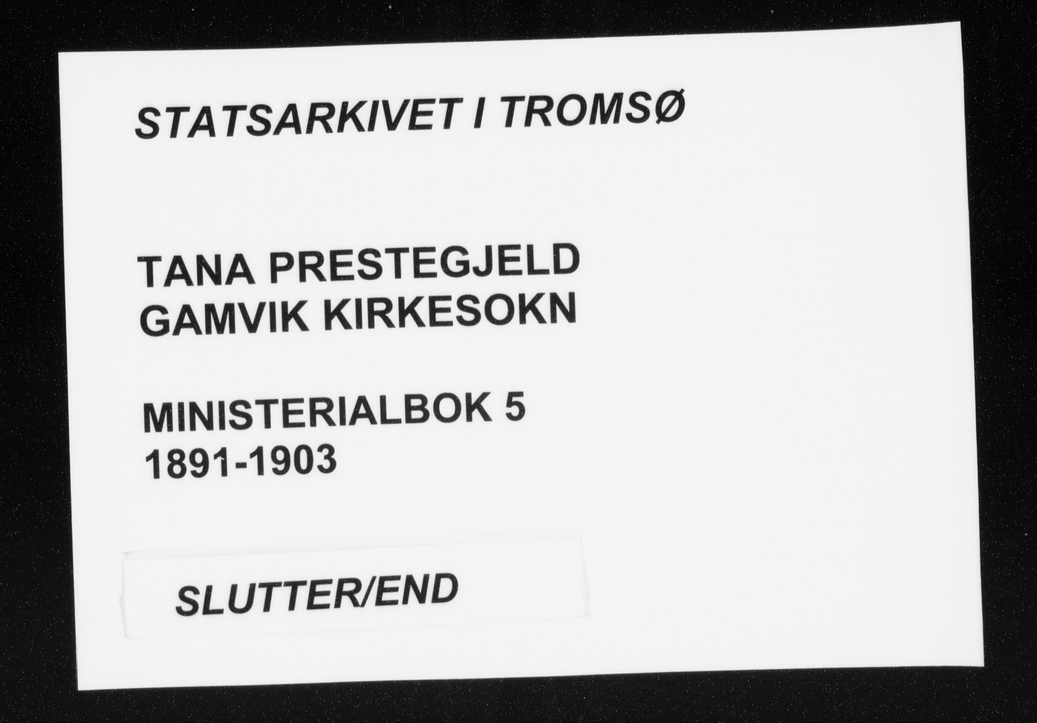 Tana sokneprestkontor, SATØ/S-1334/H/Ha/L0005kirke: Ministerialbok nr. 5, 1891-1903