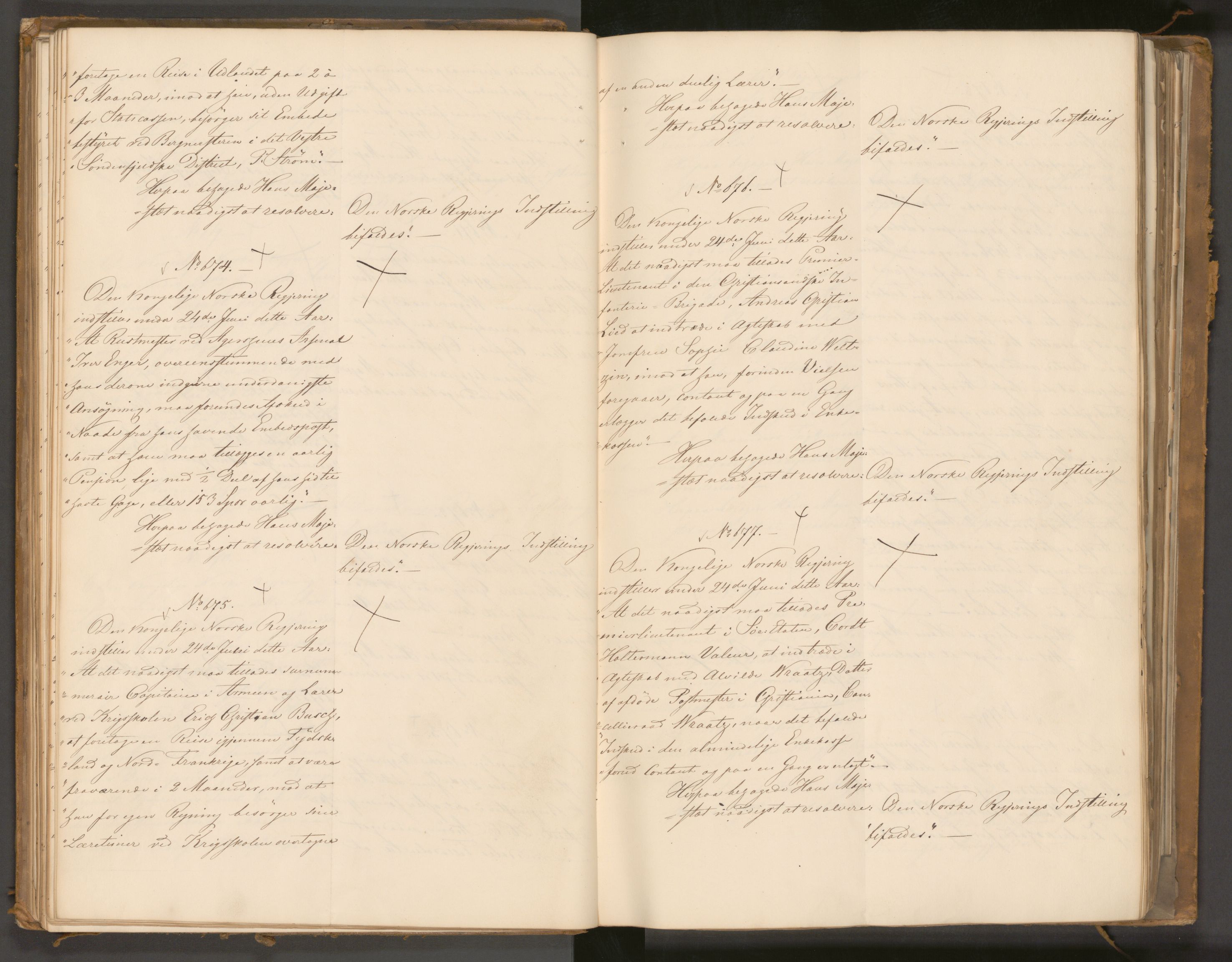 Statsrådssekretariatet, AV/RA-S-1001/A/Ab/L0043: Kgl. res. nr. 632-1192, 2. halvår, 1836